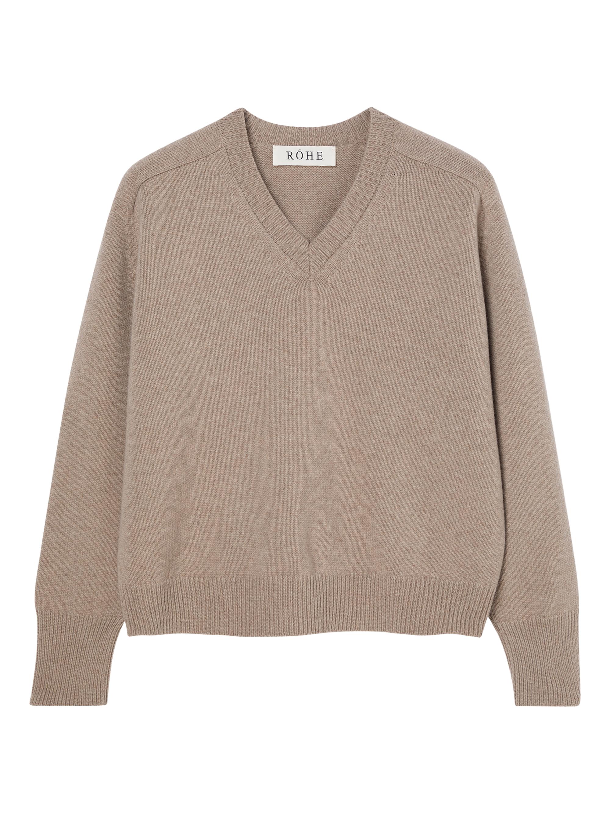 Róhe Women's Sleeve Wrap Wool-Cashmere Sweater - Taupe Melange