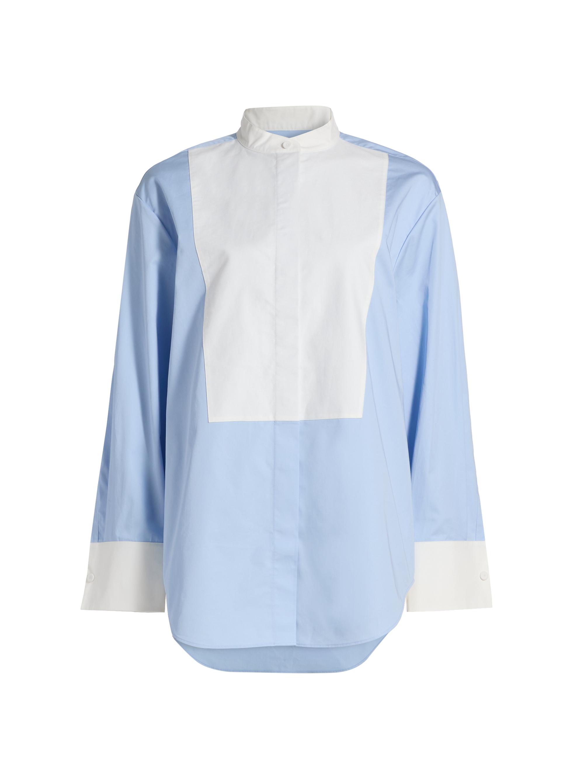 Róhe Women's Tuxedo Cotton Shirt - Powder Blue