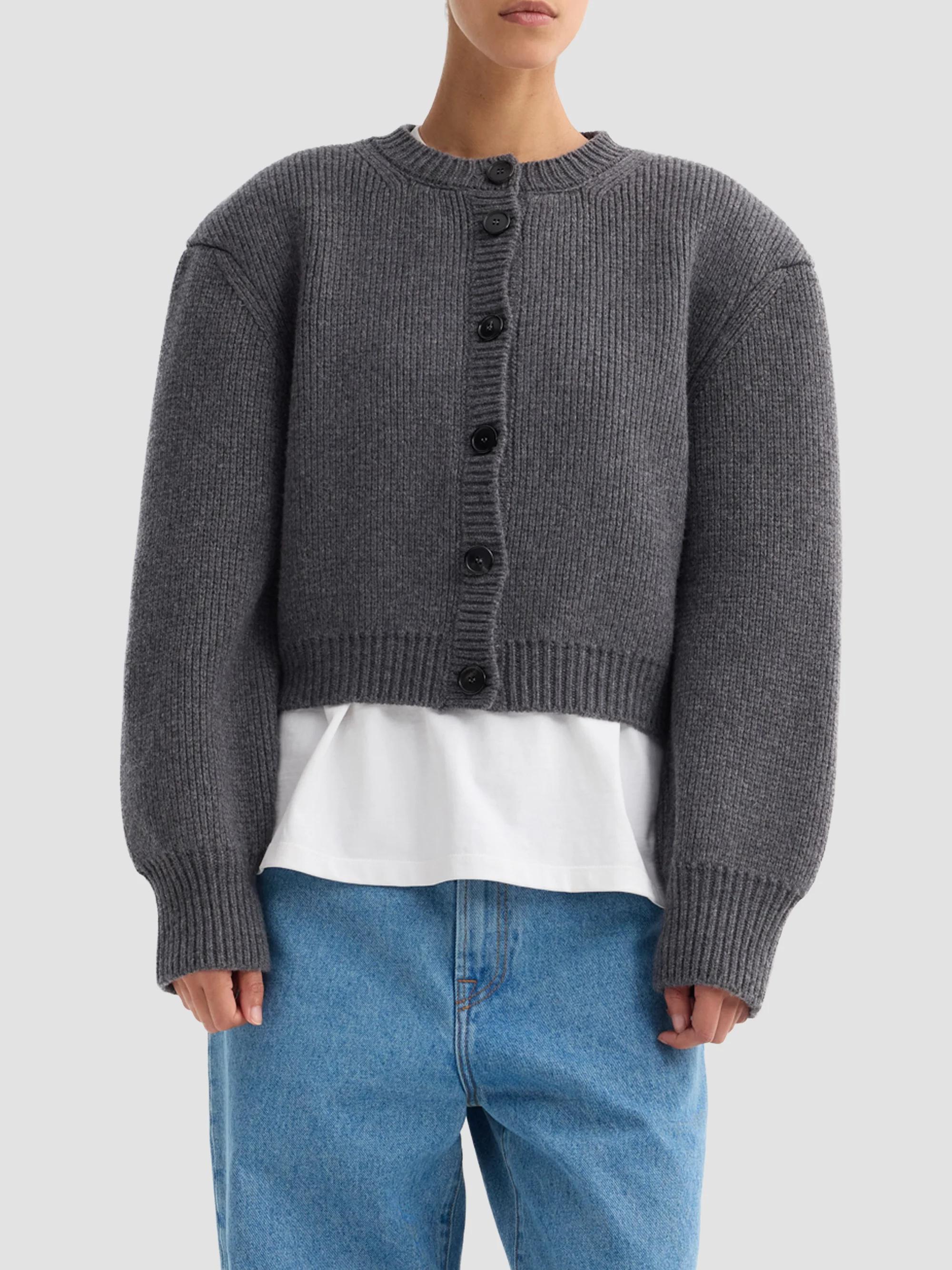 Róhe Padded Wool Cardigan | Saks Fifth Avenue