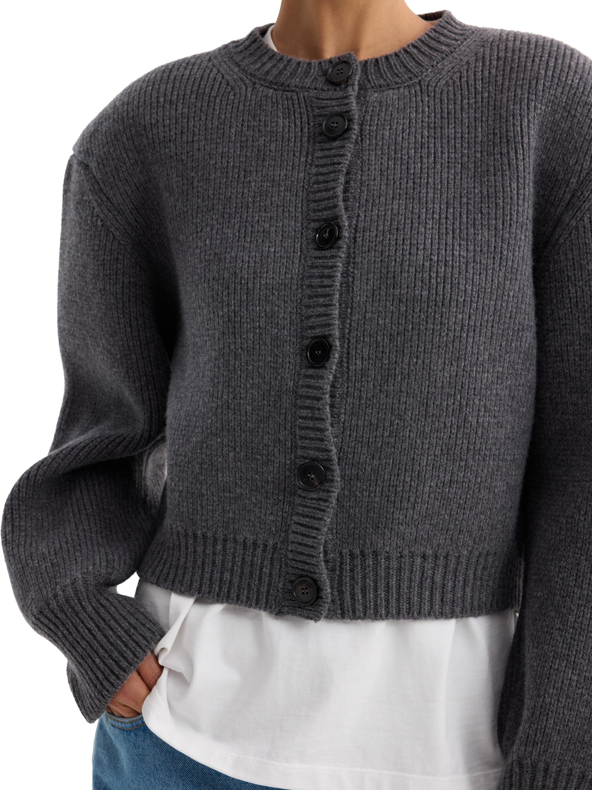 Róhe Padded Wool Cardigan | Saks Fifth Avenue