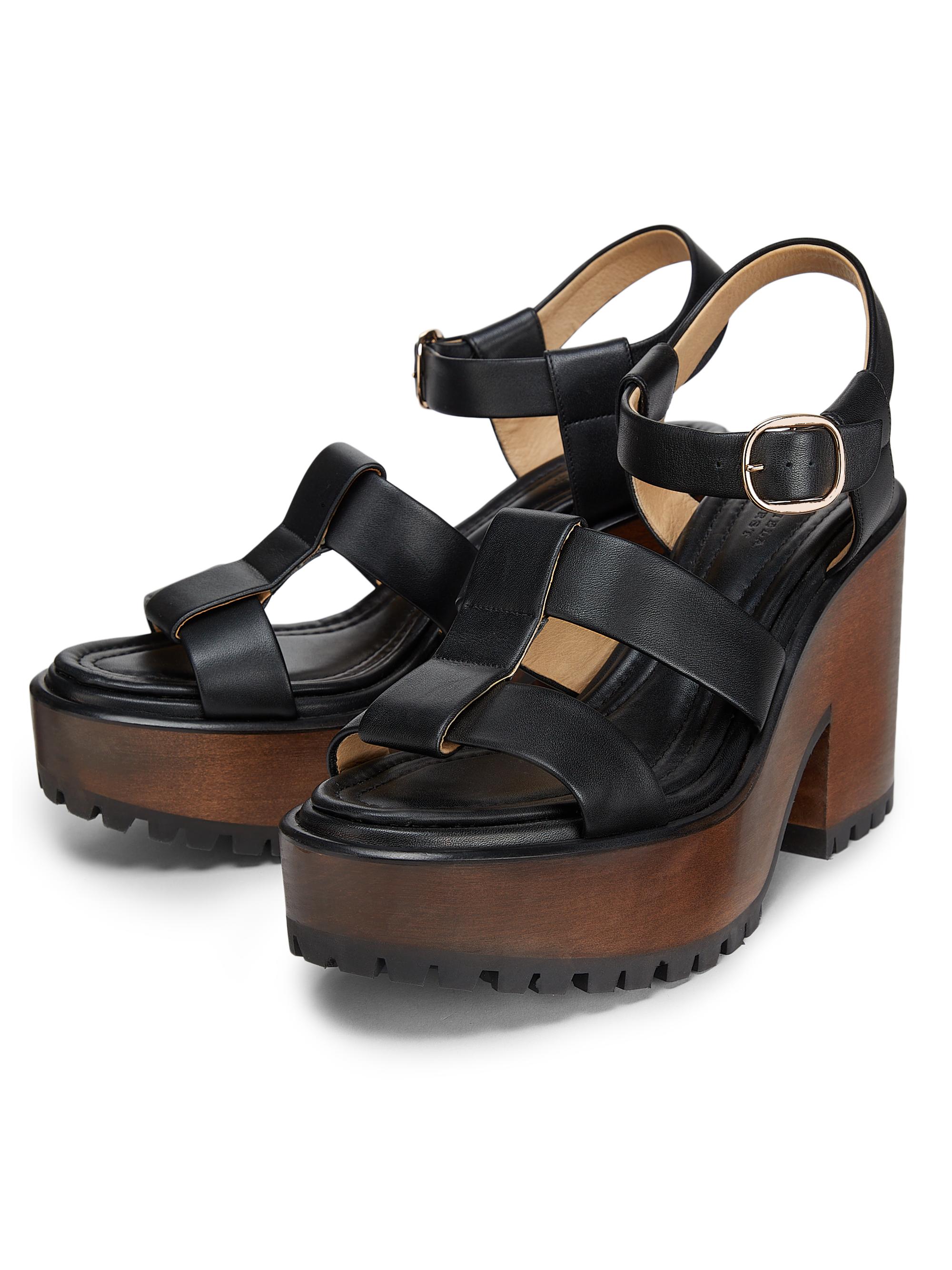 Gabriela Hearst Hera 110MM Leather Platform Sandals | Saks Fifth
