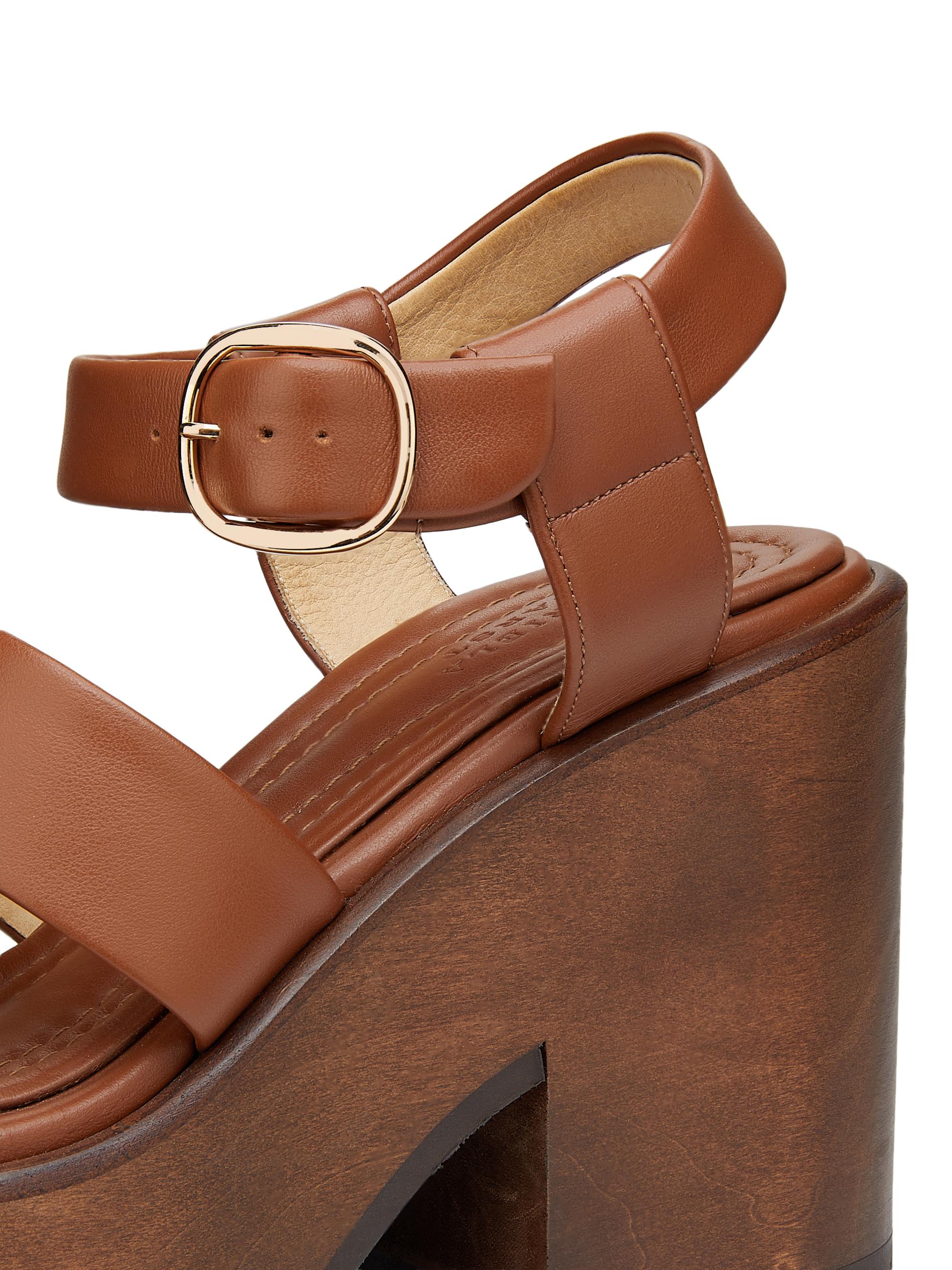 ガブリエラ・ハースト×クレジュリー*ヘスターラフィアプラットフォームサンダル Gabriela Hearst Hera 110MM Leather Platform Sandals | Saks Fifth