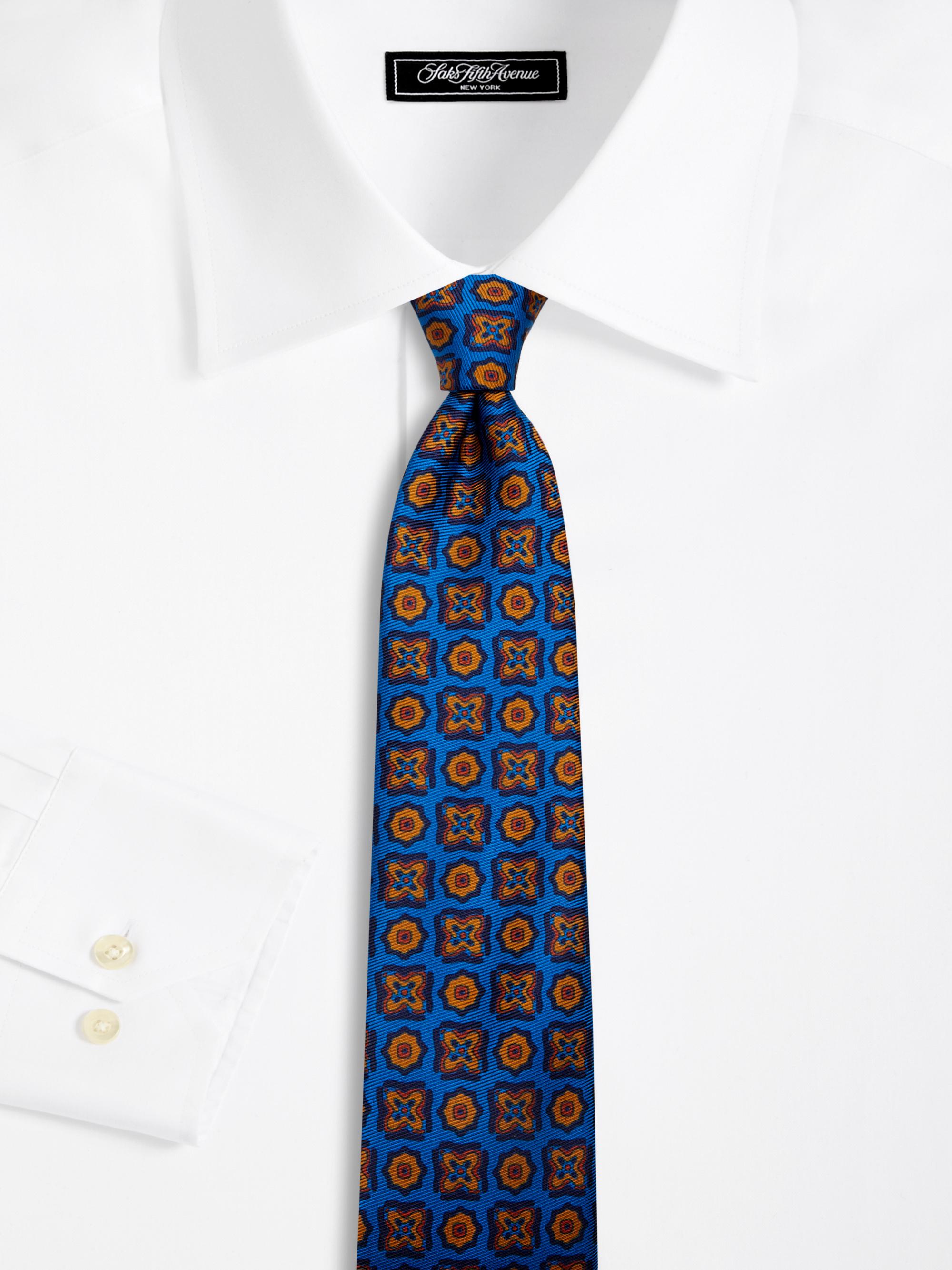 Kiton Geometric Silk Tie | Saks Fifth Avenue