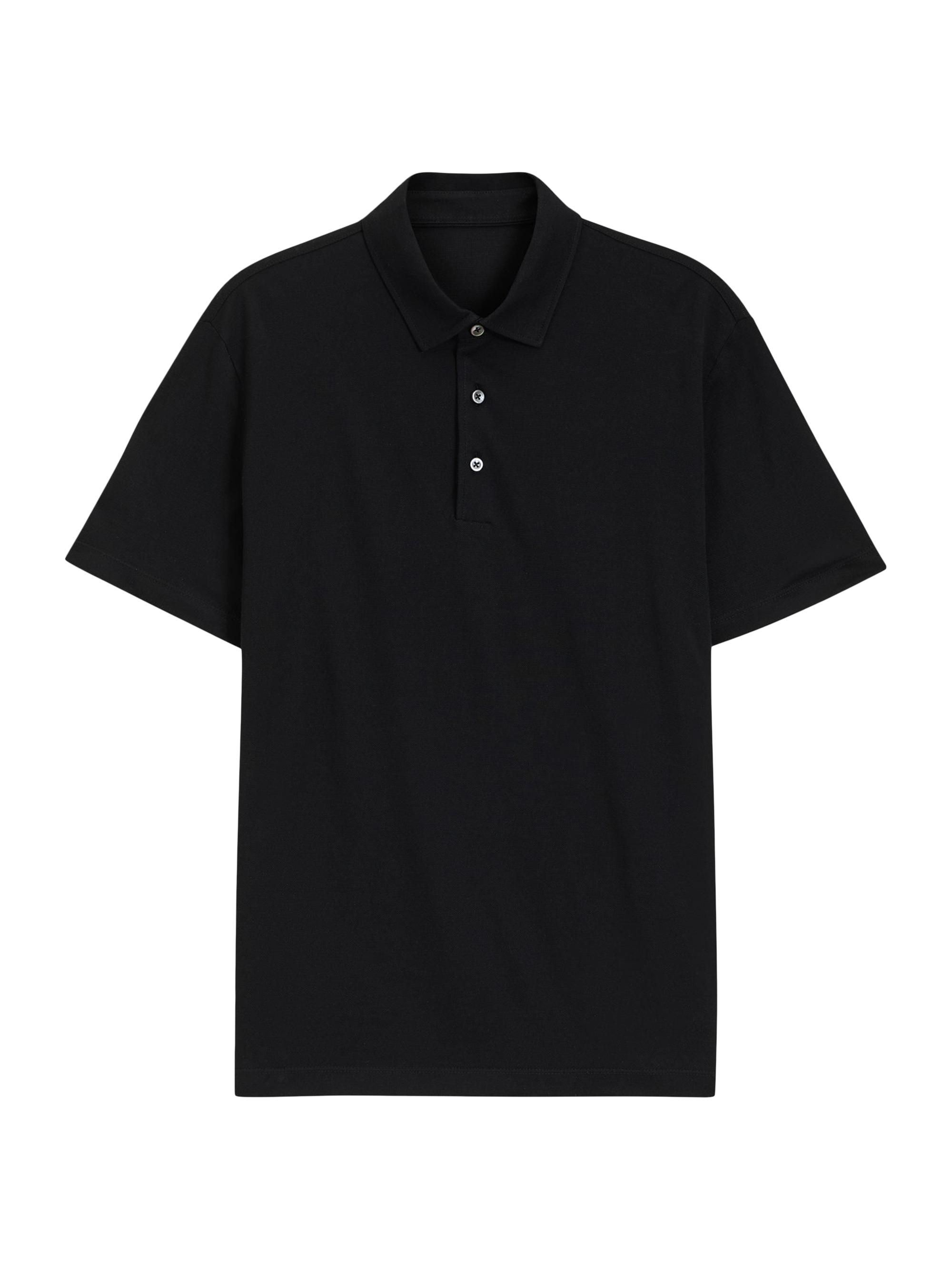BOSS Men's Beckham x Boss Polo Shirt in Cotton and Silk - Black