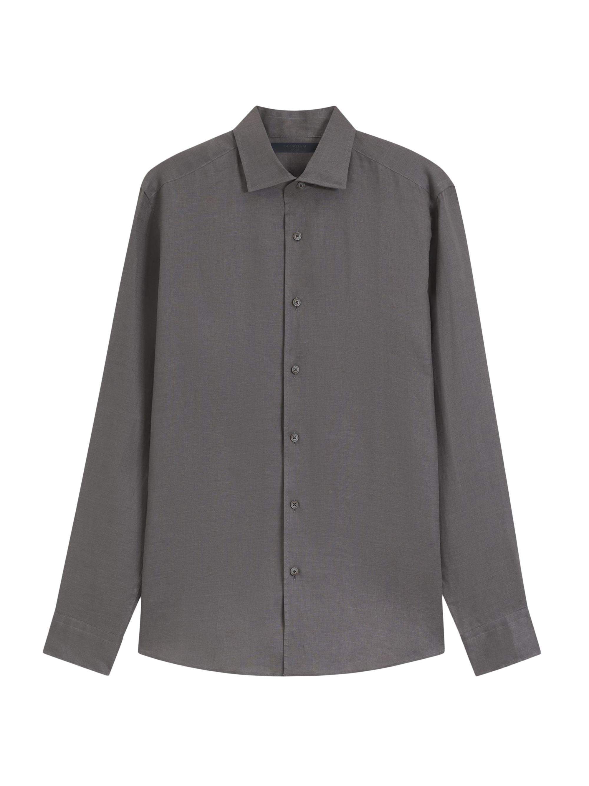 BOSS Men's Beckham x Boss Regular-Fit-Shirt in Linen - White