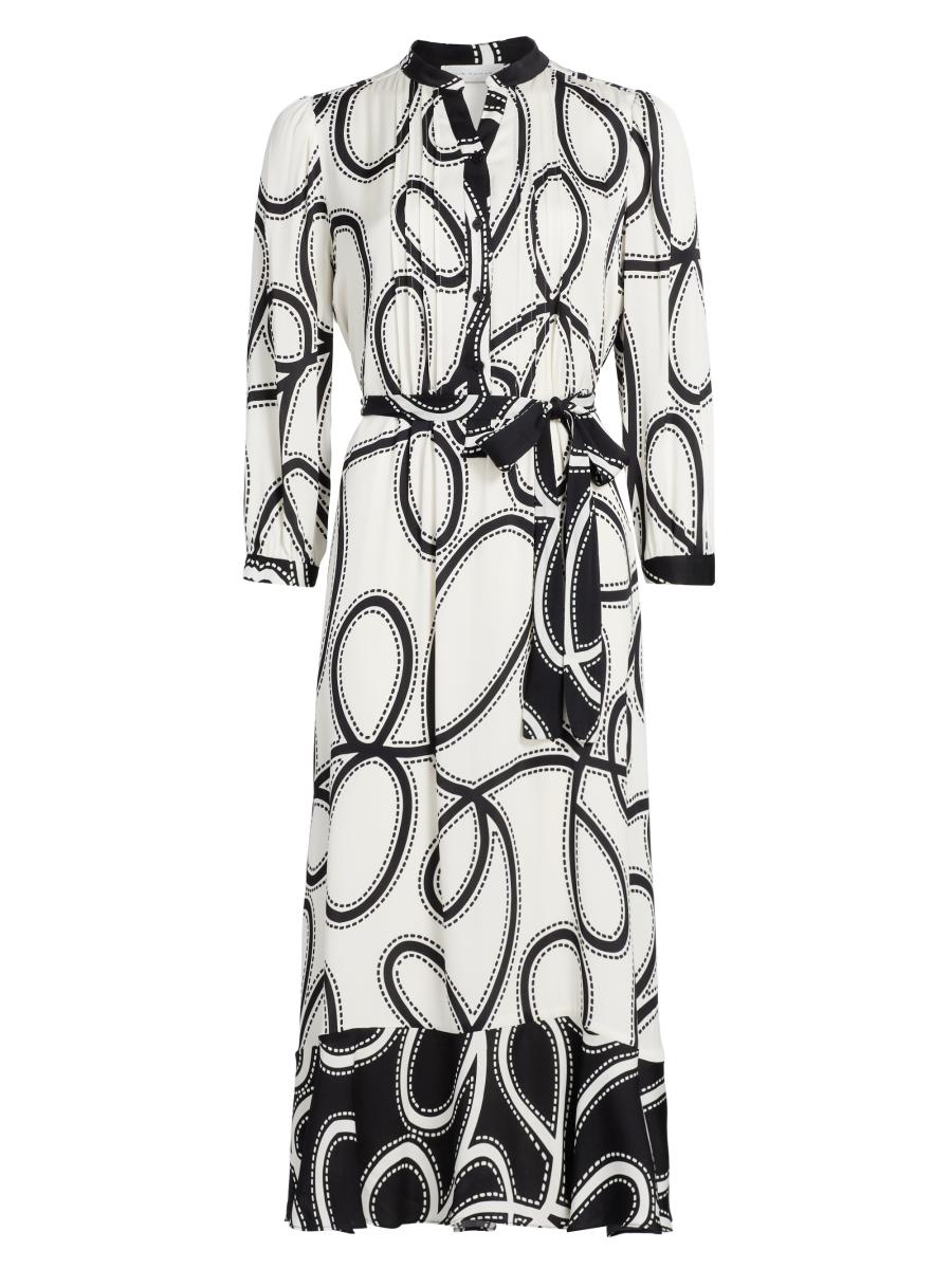 Elie Tahari
 Shirred Silk Midi-Dress main image 0
