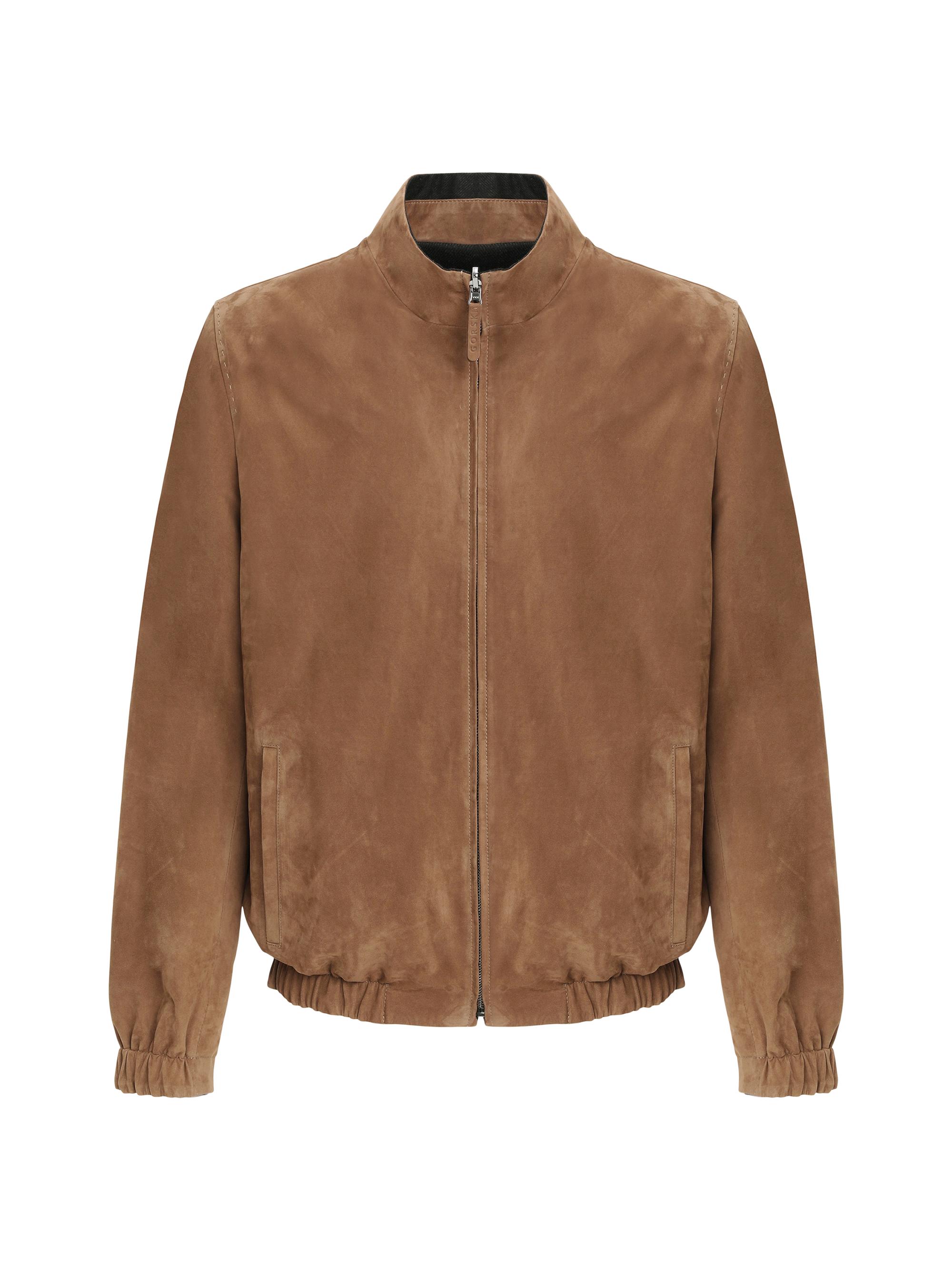 Gorski Men's Nubuck Reversible Jacket - Cognac