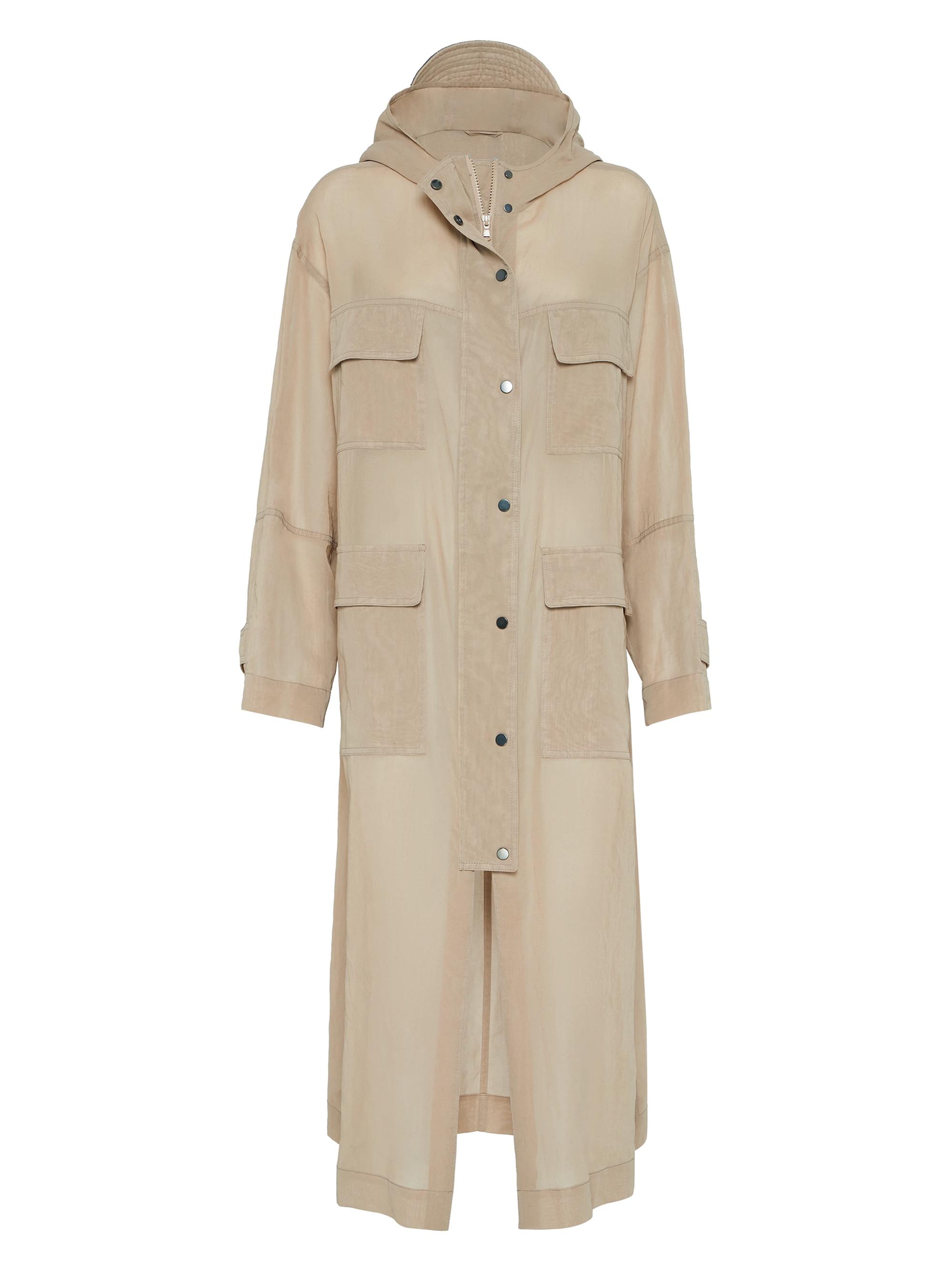 Brunello Cucinelli Women's Cotton Organza Duster Coat - Coffee