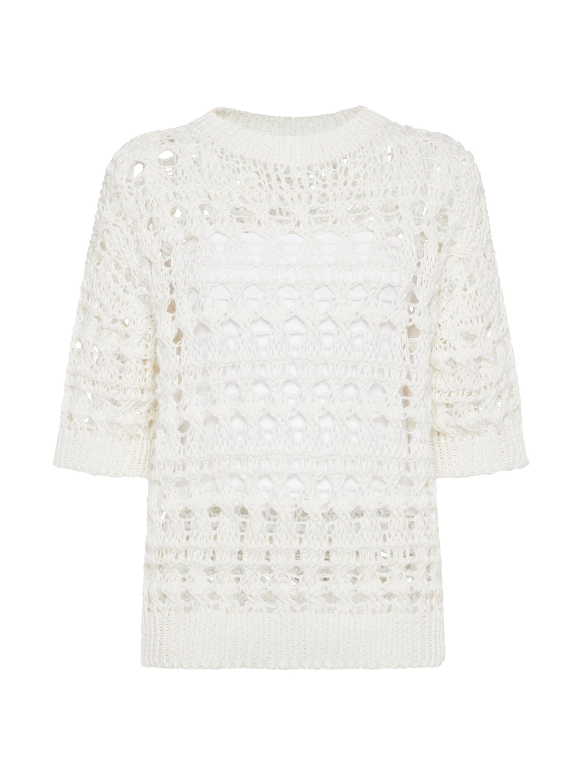 Brunello Cucinelli Women's Jute and Cotton Textured Net Sweater - Panama