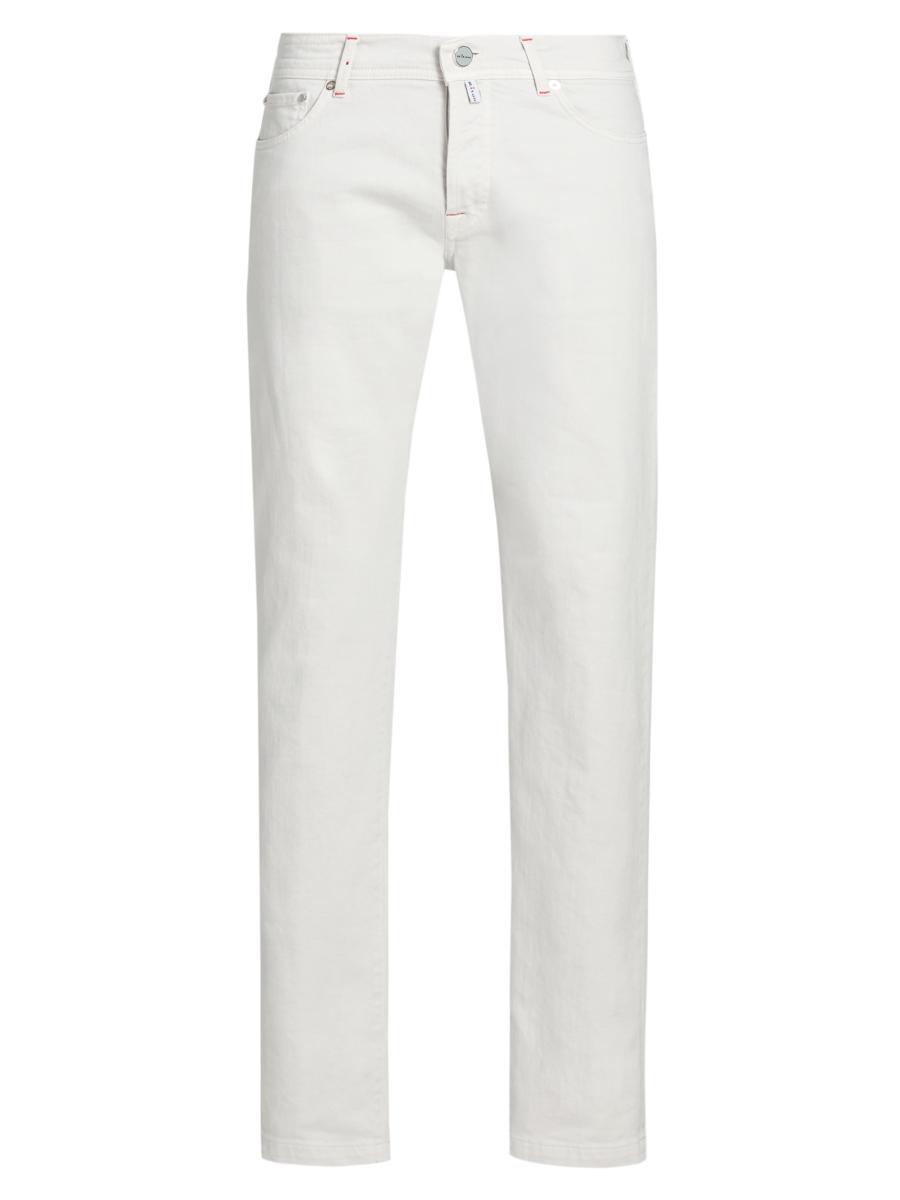 Kiton Men's Slim-straight Jeans In White