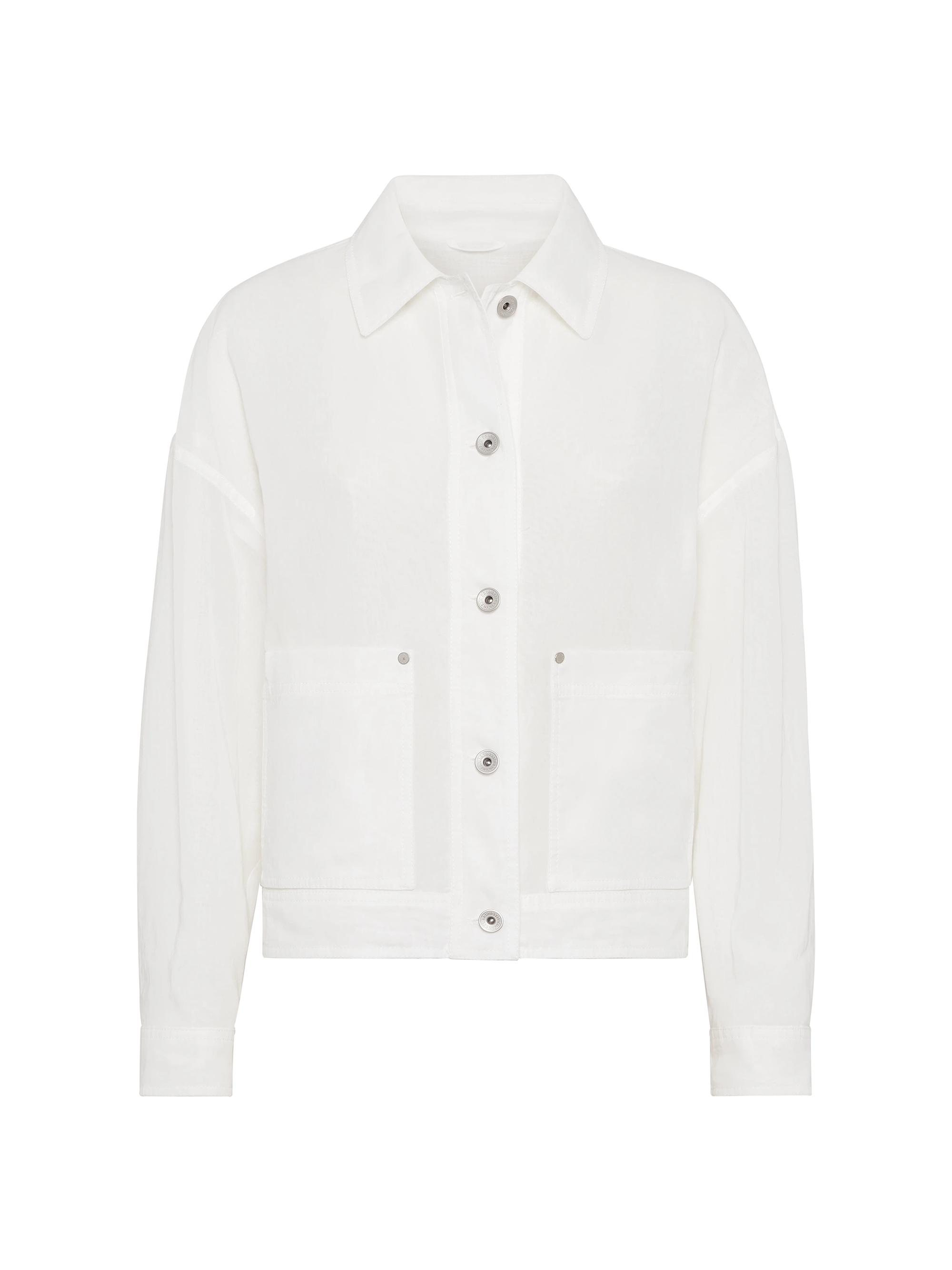 Brunello Cucinelli Women's Cotton Organza Outerwear Jacket - White