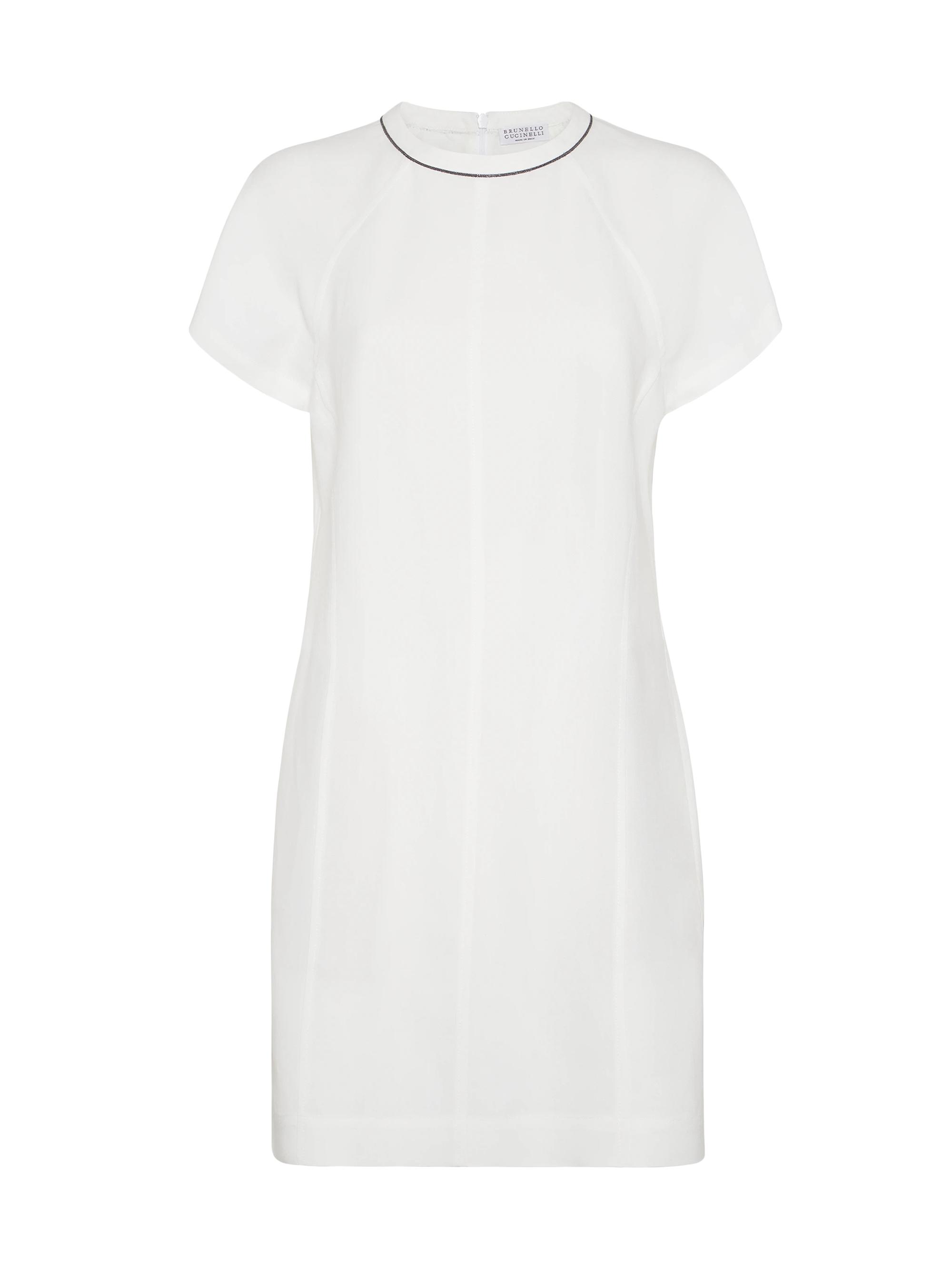 Brunello Cucinelli Women's Viscose and Linen Fluid Twill Mini Dress -