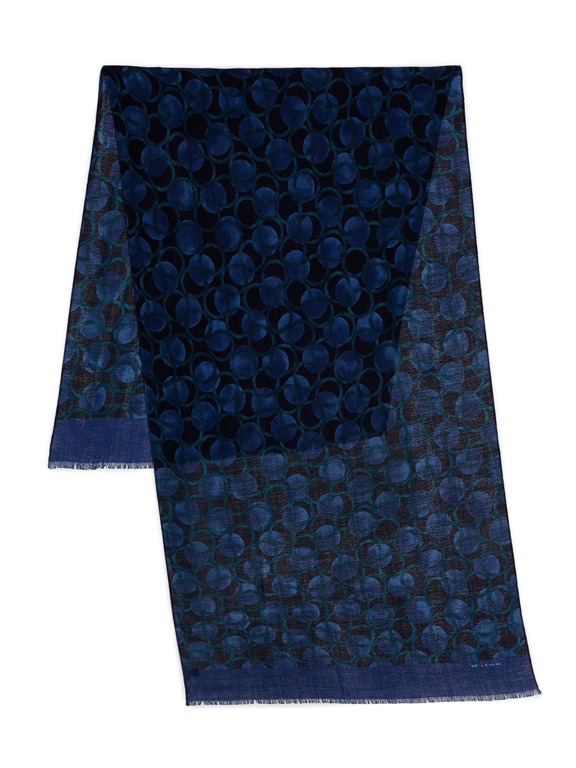 Kiton Men's Patterned Cashmere Scarf