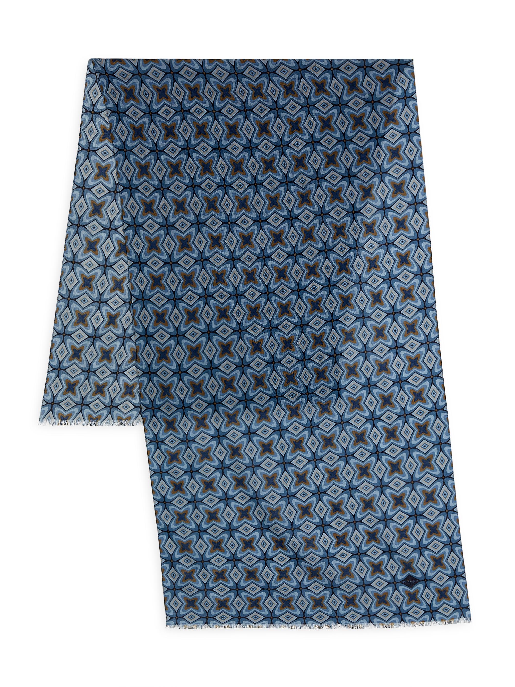 Kiton Men's Geometric Wool Scarf