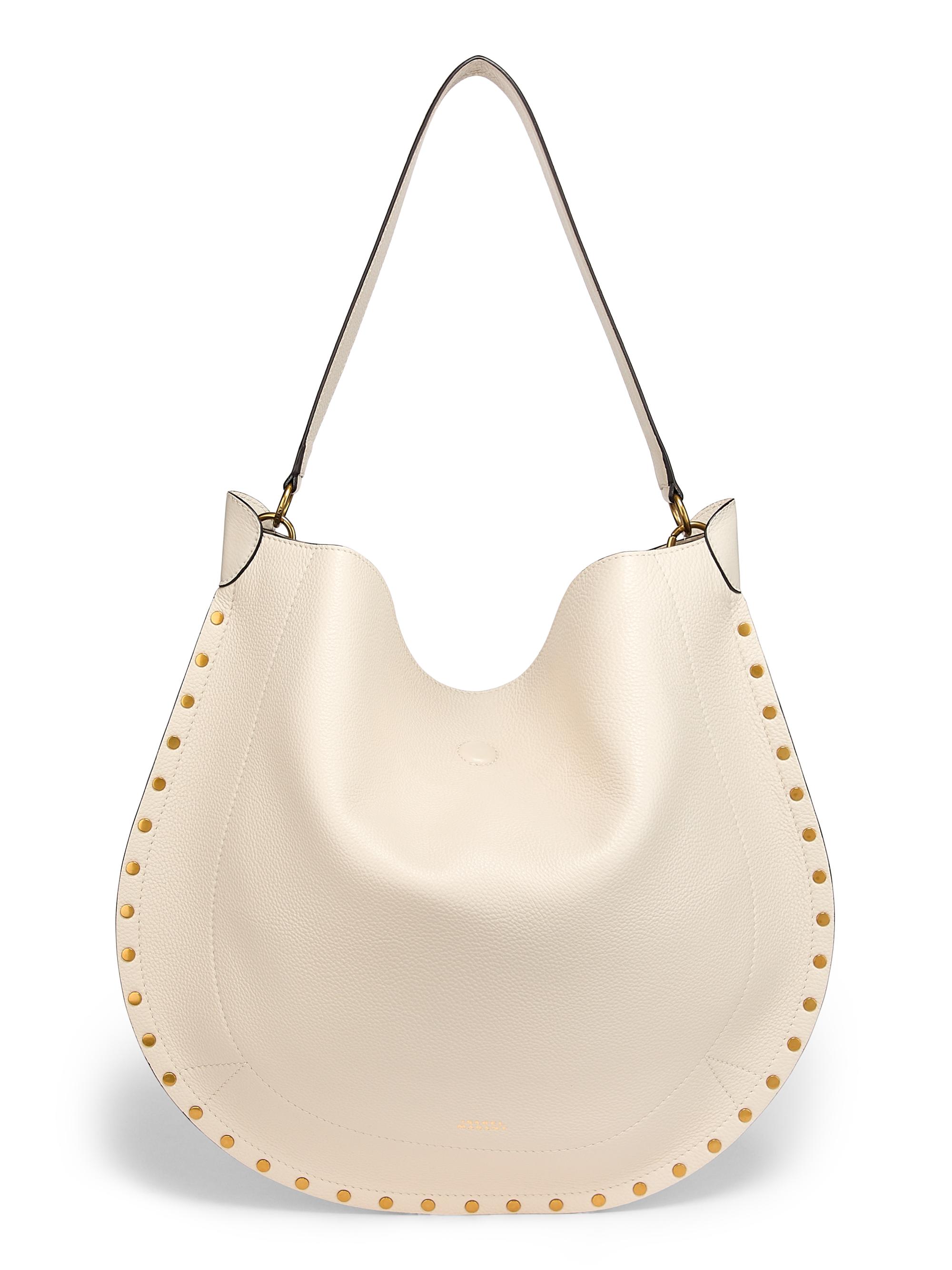 Isabel Marant Women's Oskan Leather Hobo Bag - Chalk