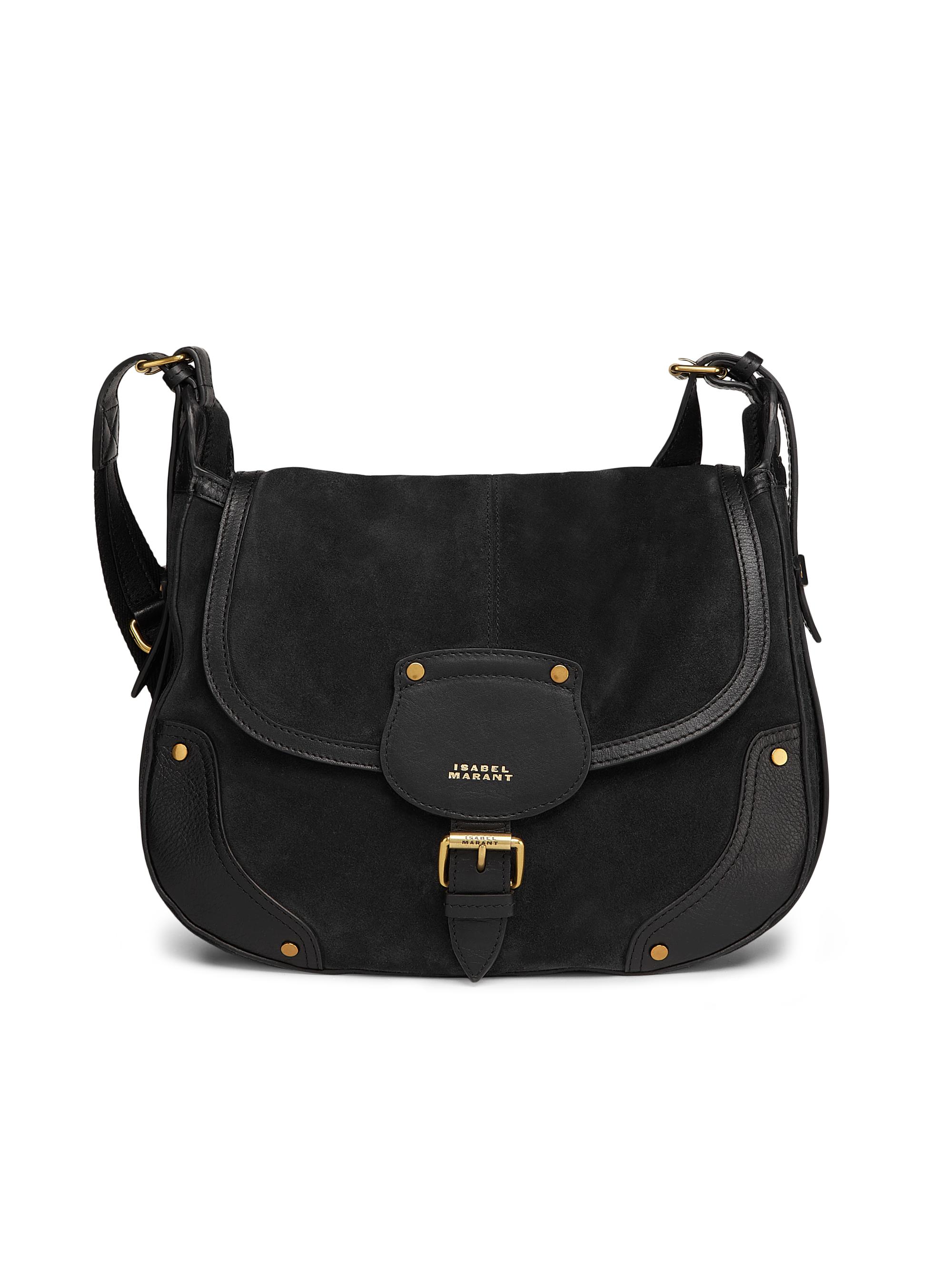 Isabel Marant Women's Sierra Suede Saddle Bag - Black Midnight