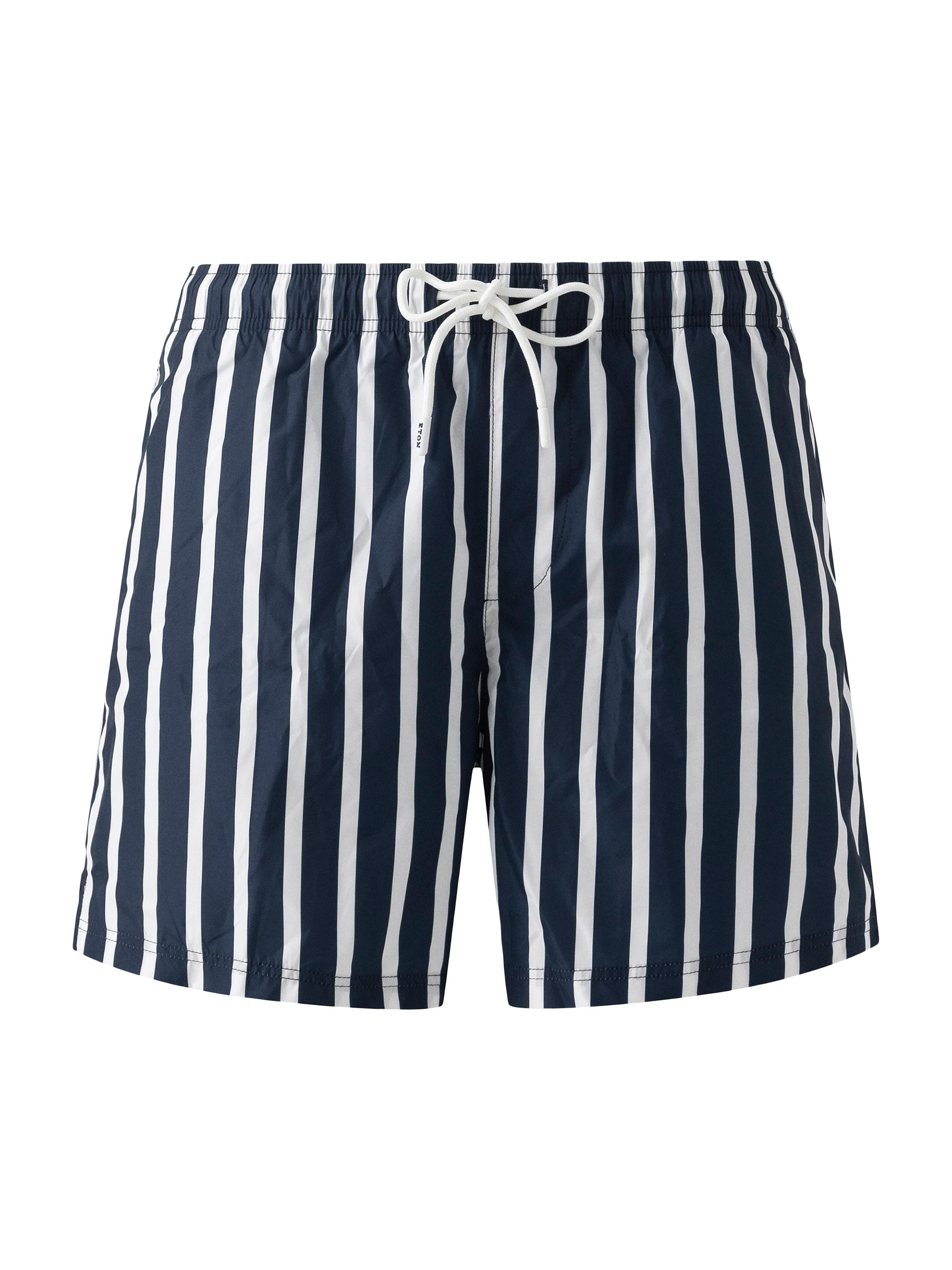 Eton Men's Striped Swim Shorts - Blue