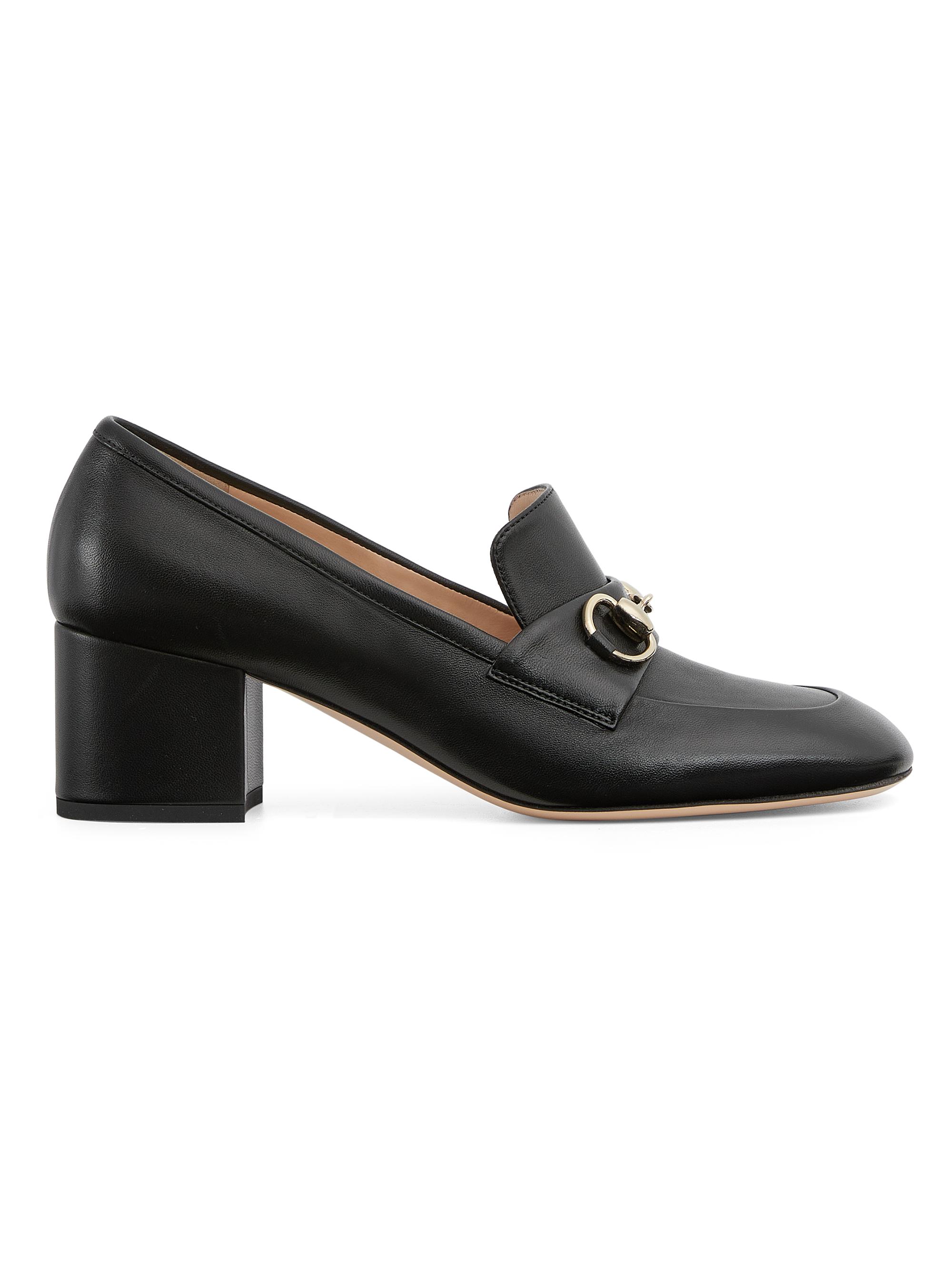 Gucci Lady 55MM Leather Block-Heel Pumps | Saks Fifth Avenue