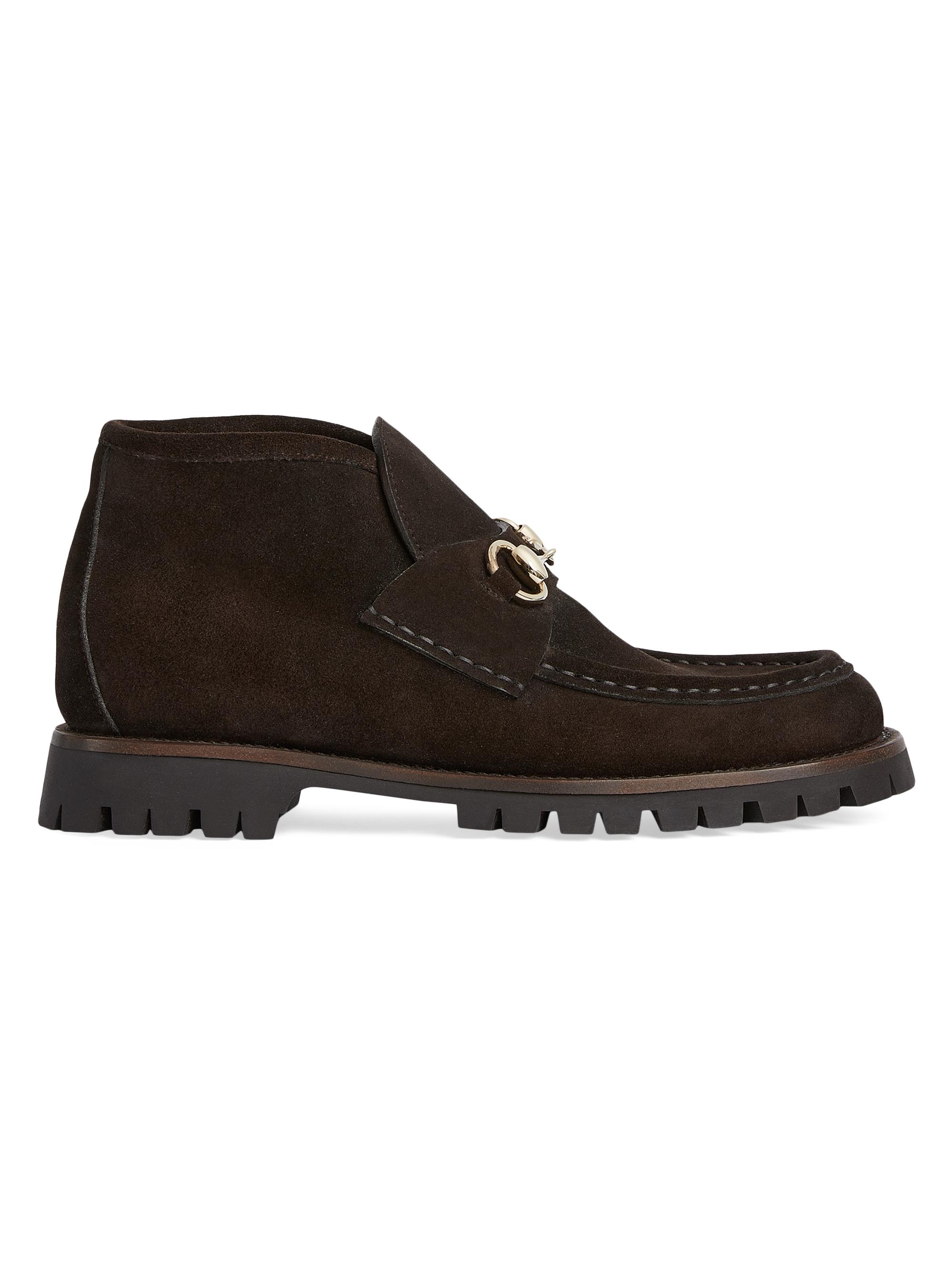 Gucci Women's Sylke Suede Booties - Coffee