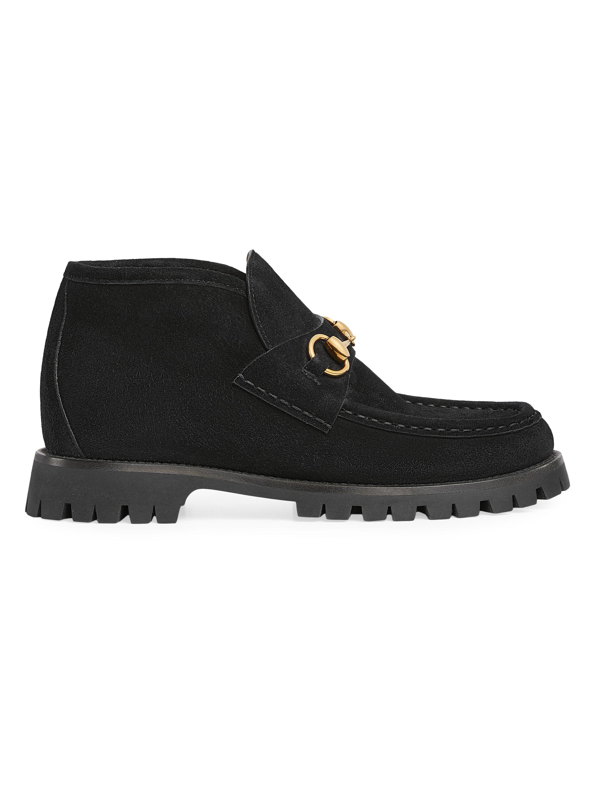 Gucci Women's Sylke Suede Booties - Nero