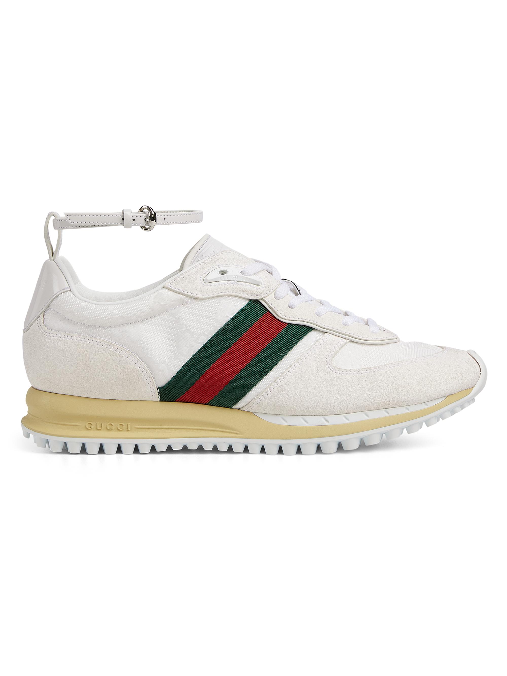 Gucci Women's Re-Motion GG Canvas & Suede Sneakers - White