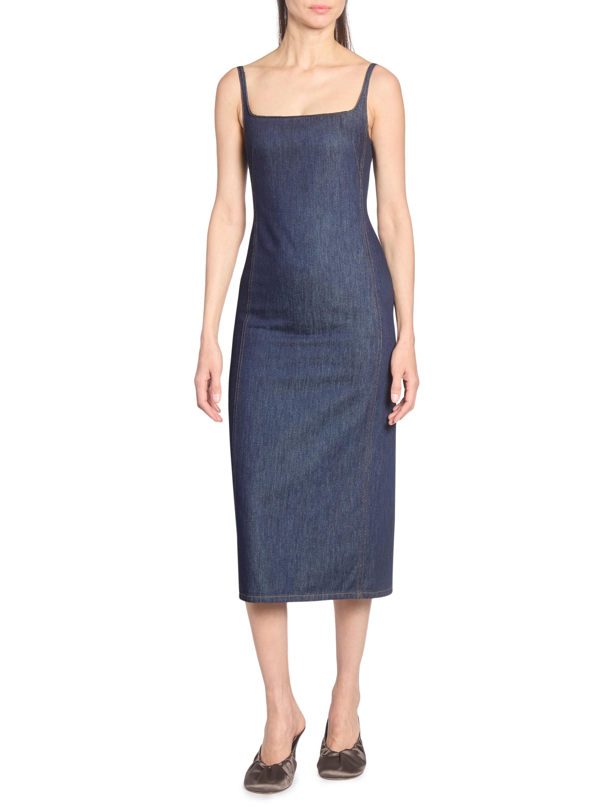 Dries Van Noten Denim Fitted Midi-Dress | Saks Fifth Avenue