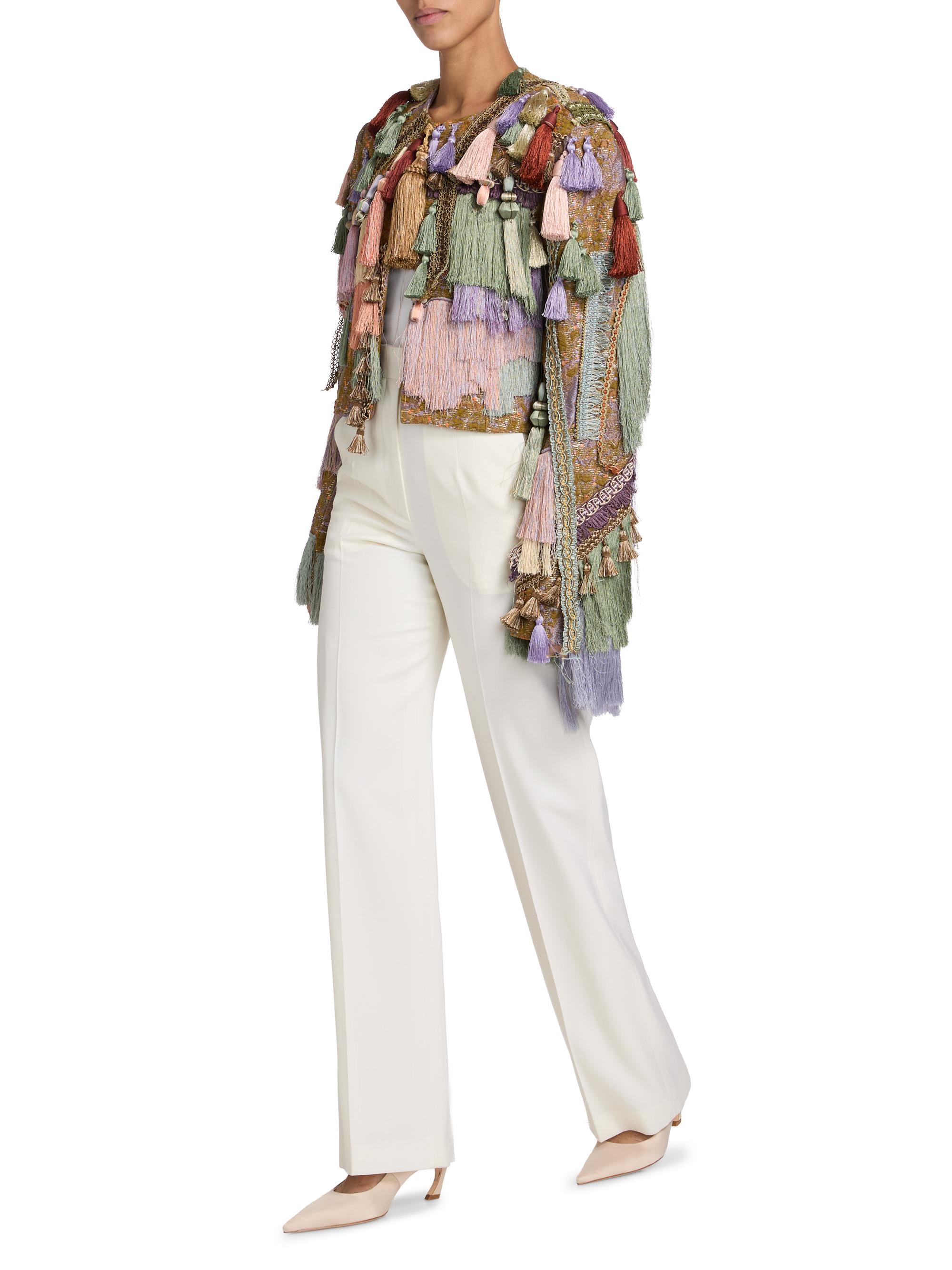 は*な様 Dries Van Noten / Botanical Jacket Dries Van Noten Black jacket with floral jacquard texture | TheDoubleF