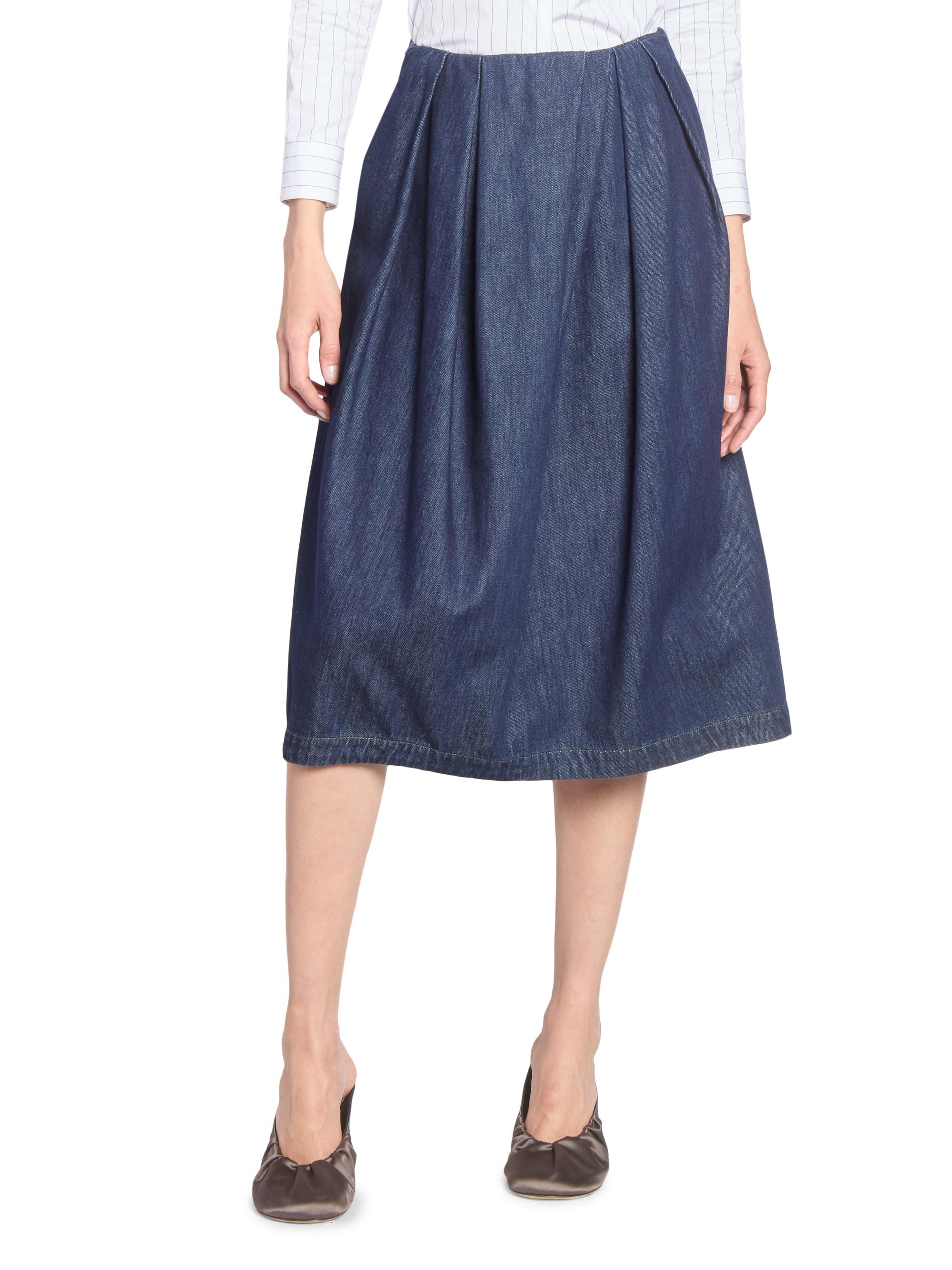 Dries Van Noten Sonista Denim Pleated Skirt | Saks Fifth Avenue