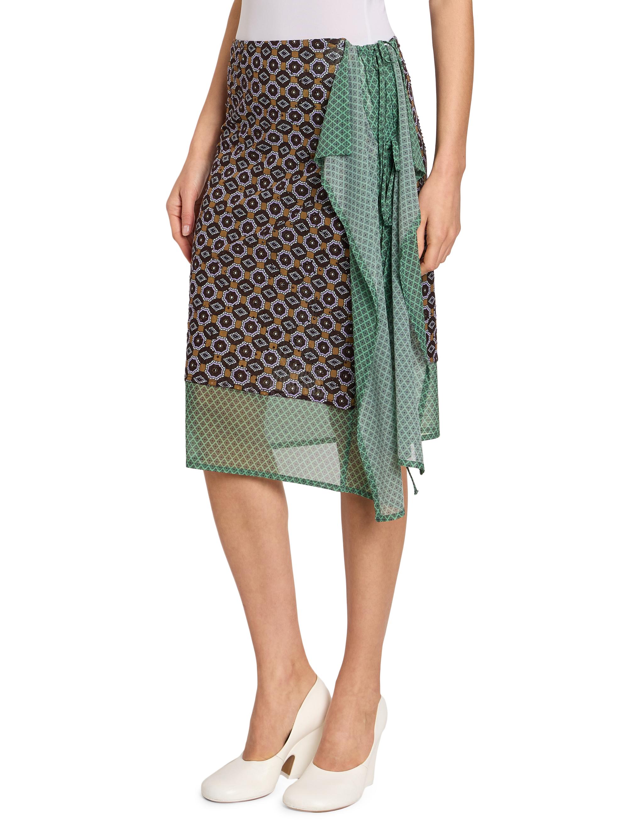 Dries Van Noten Homili Scarf Draped Skirt | Saks Fifth Avenue