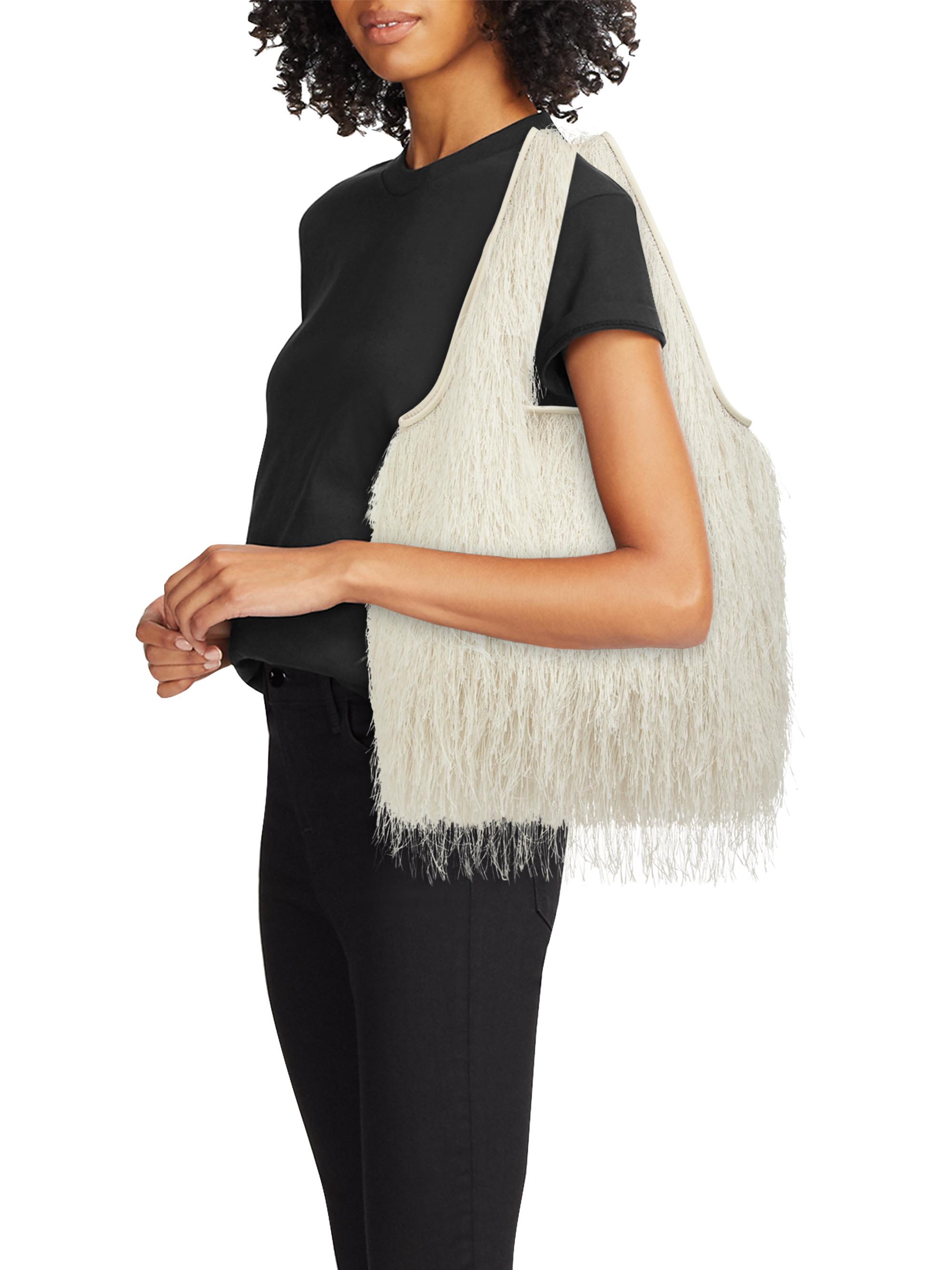 DRIES VAN NOTEN エコファー ビッグバッグ Dries Van Noten Women's' Fluffy Tote Bag in Green | LN-CC®