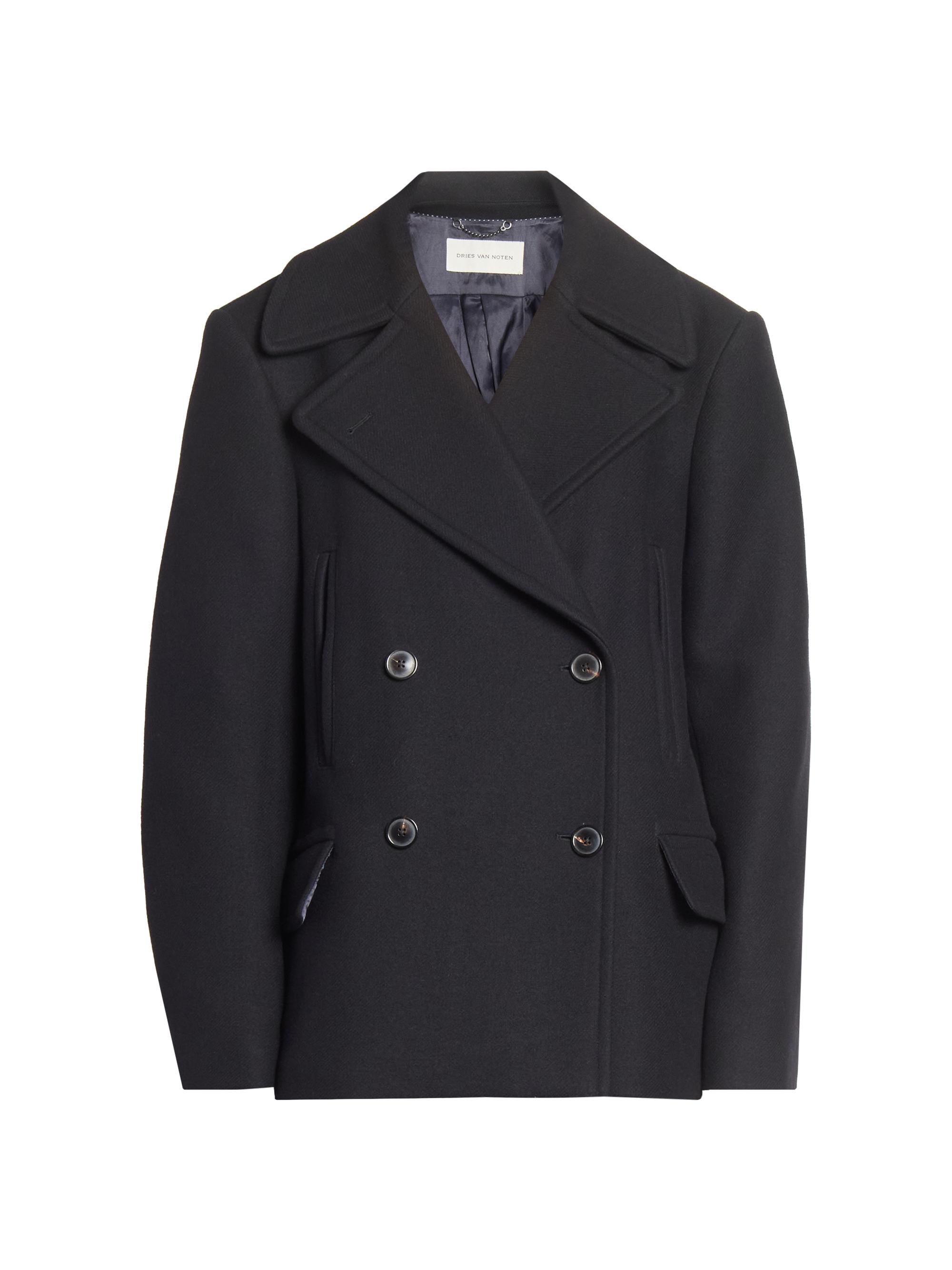 Dries Van Noten Vafel Double-Breasted Wool-Blend Oversized Jacket