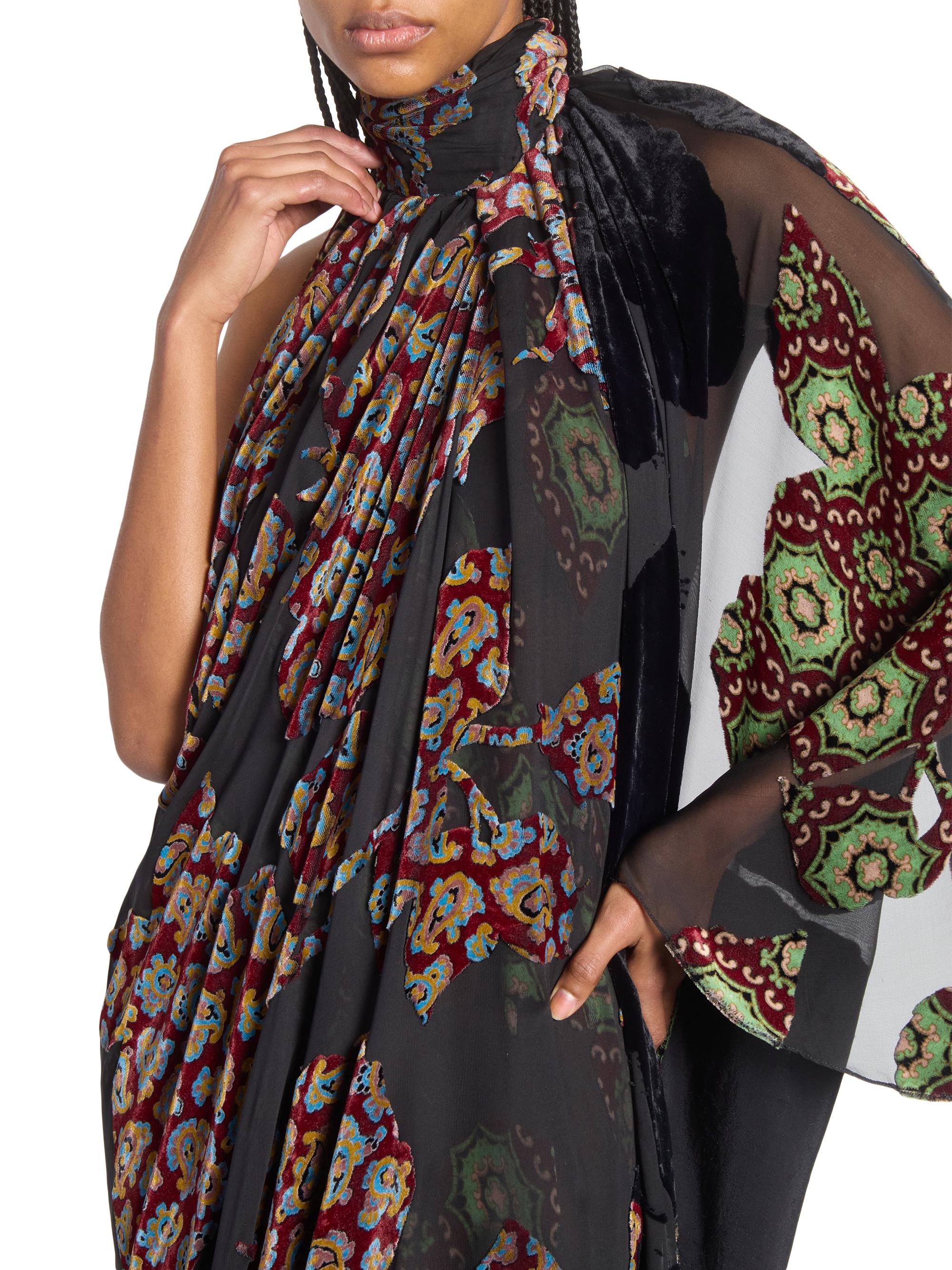 Dries Van Noten Patchwork Asymmetric Draped Maxi Dress | Saks