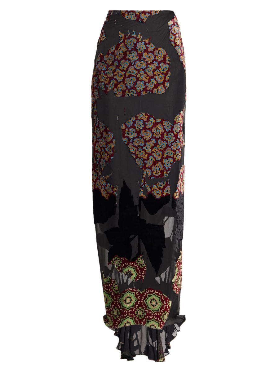 スカート DRIES VAN NOTEN Tiered Tulle Maxi Skirt Black saren ruched maxi skirt Dries van noten - women