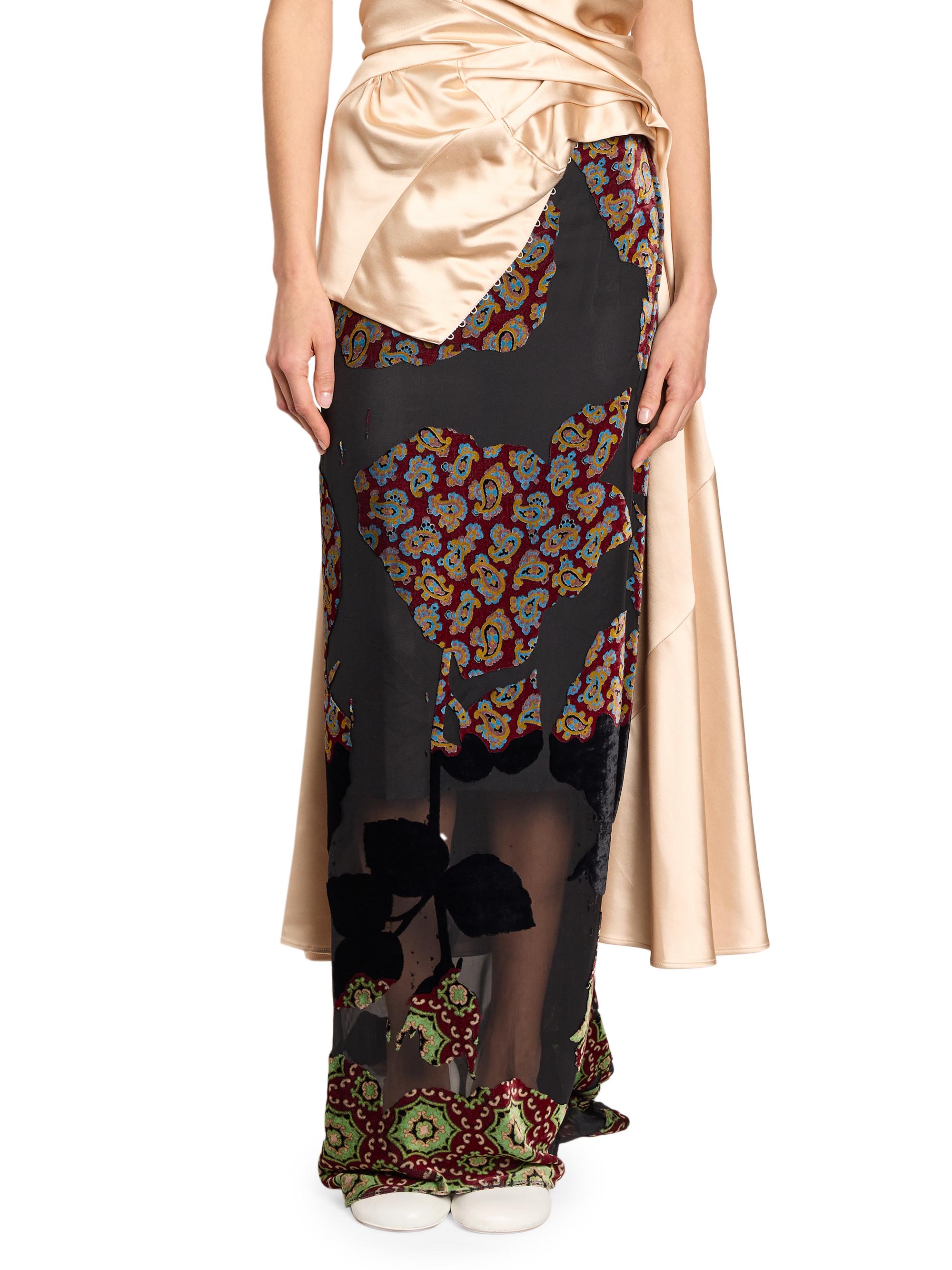 Dries Van Noten Salvix Patchwork Ruched Maxi Skirt | Saks Fifth Avenue