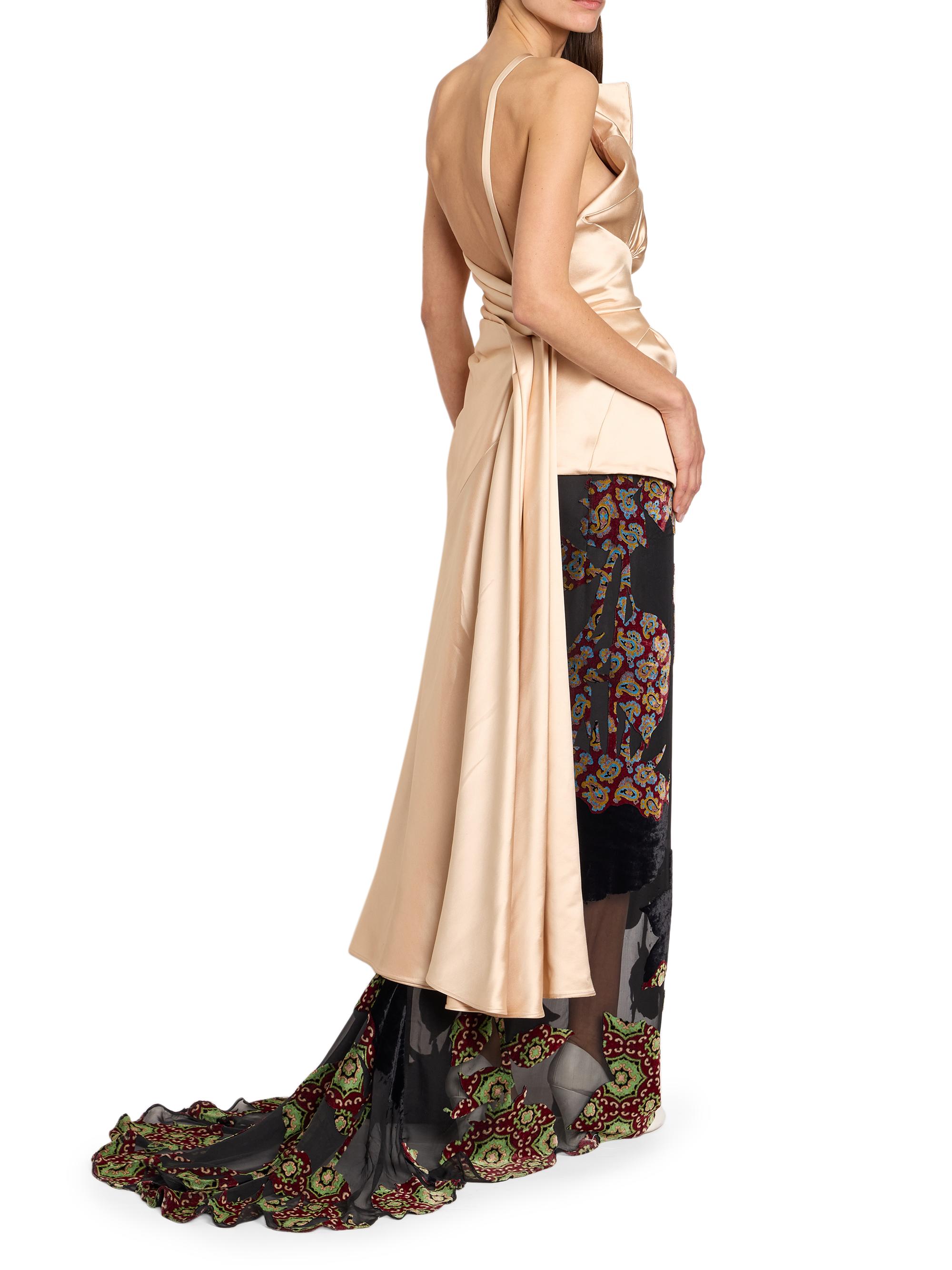 Dries Van Noten Salvix Patchwork Ruched Maxi Skirt | Saks Fifth Avenue