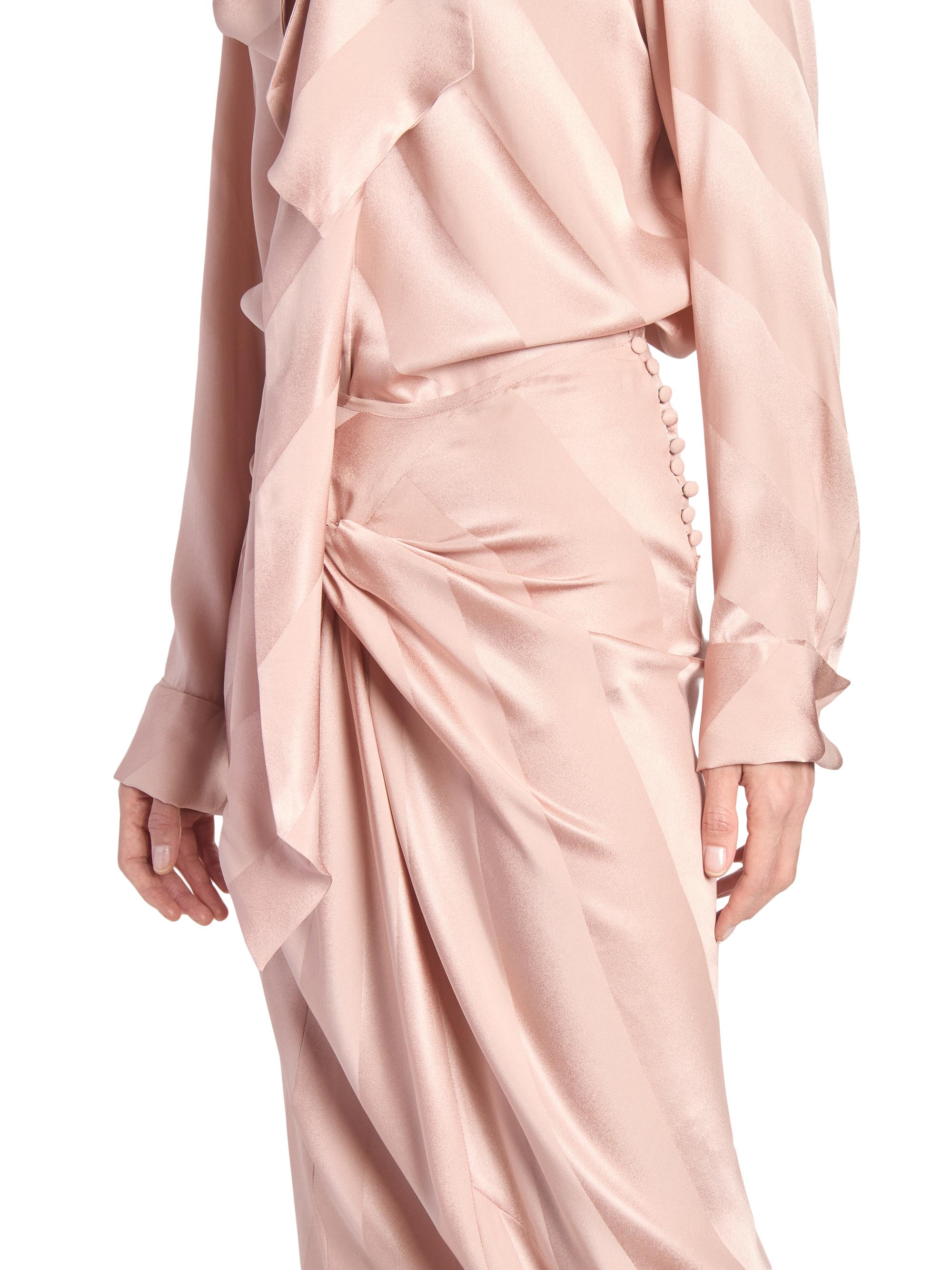 Dries Van Noten Smila Striped Silk Maxi Skirt | Saks Fifth Avenue