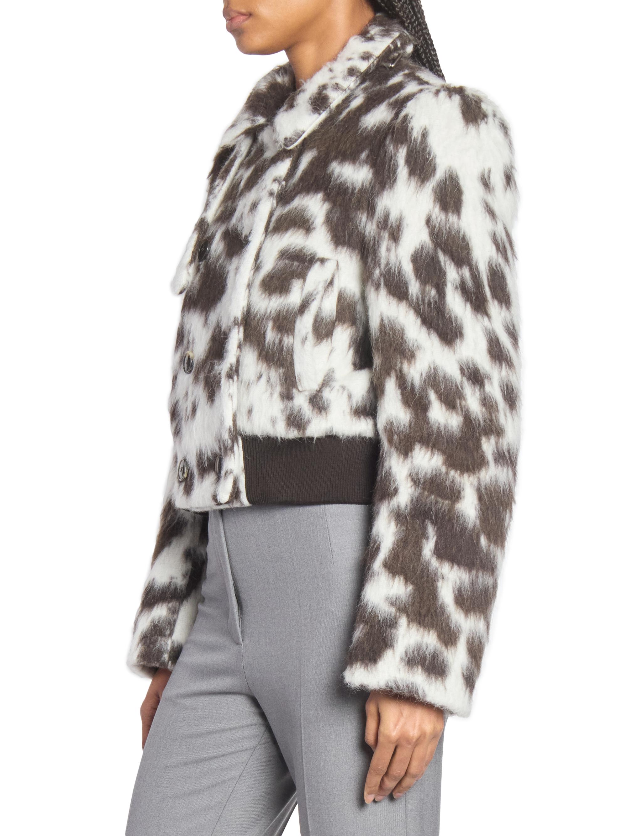 Dries Van Noten Vudy Cow-Print Wool-Blend Jacquard Jacket | Saks