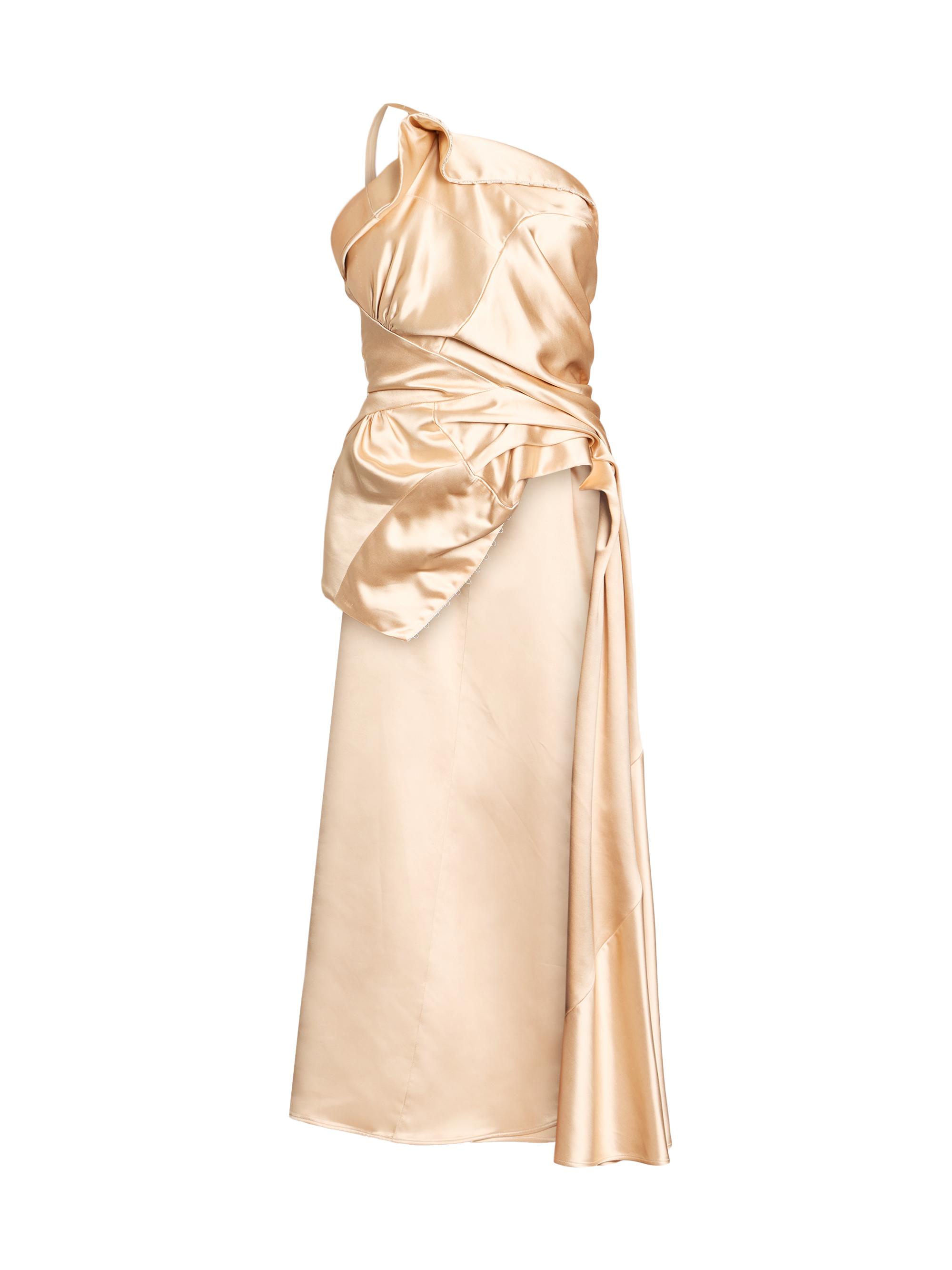 Dries Van Noten Women's Camari Draped Satin One-Shoulder Top - Blush