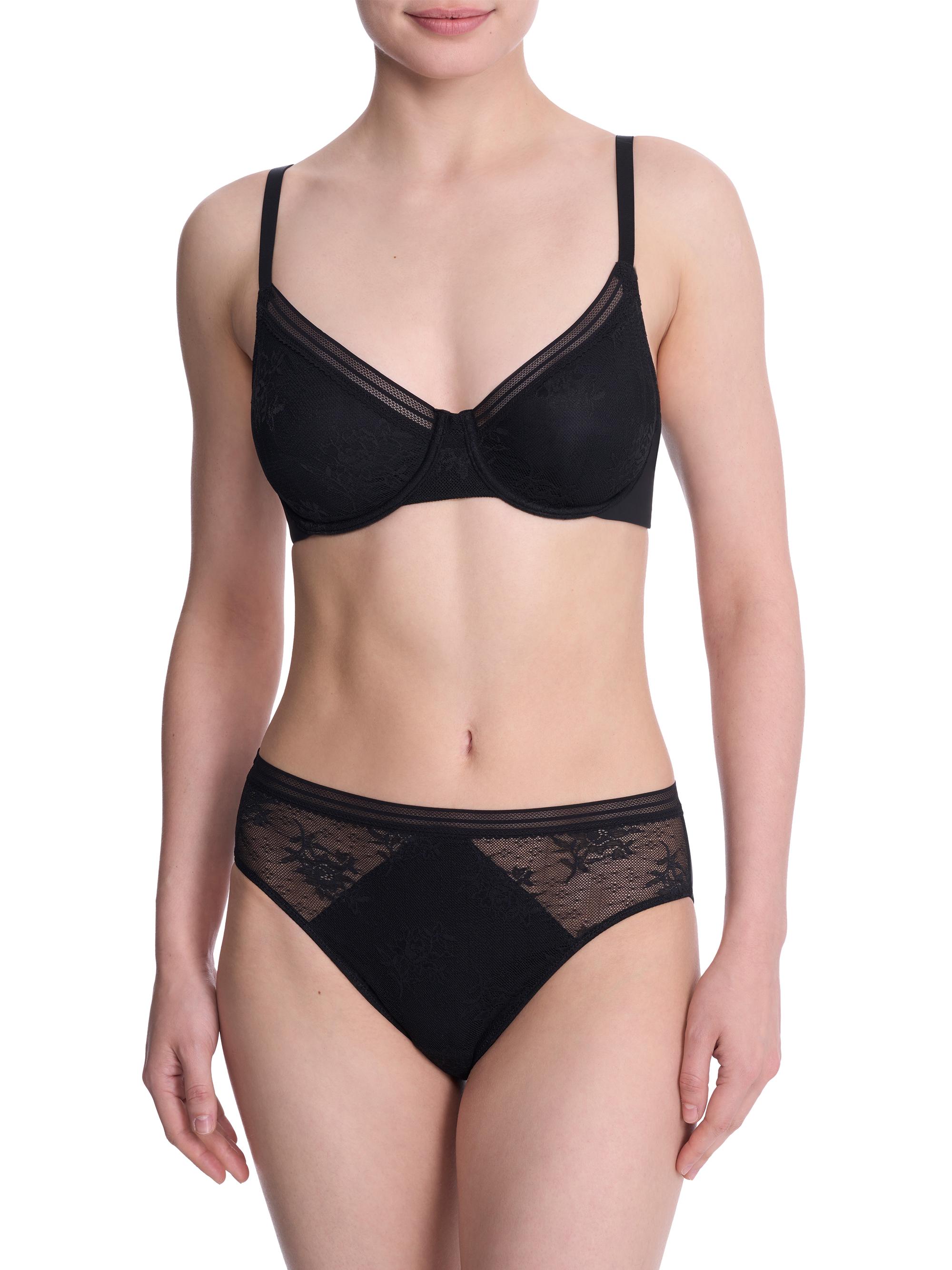 Natori Women's Love Lace Unlined Back Smoothing T-Shirt Bra - Black | Thumbnail 2