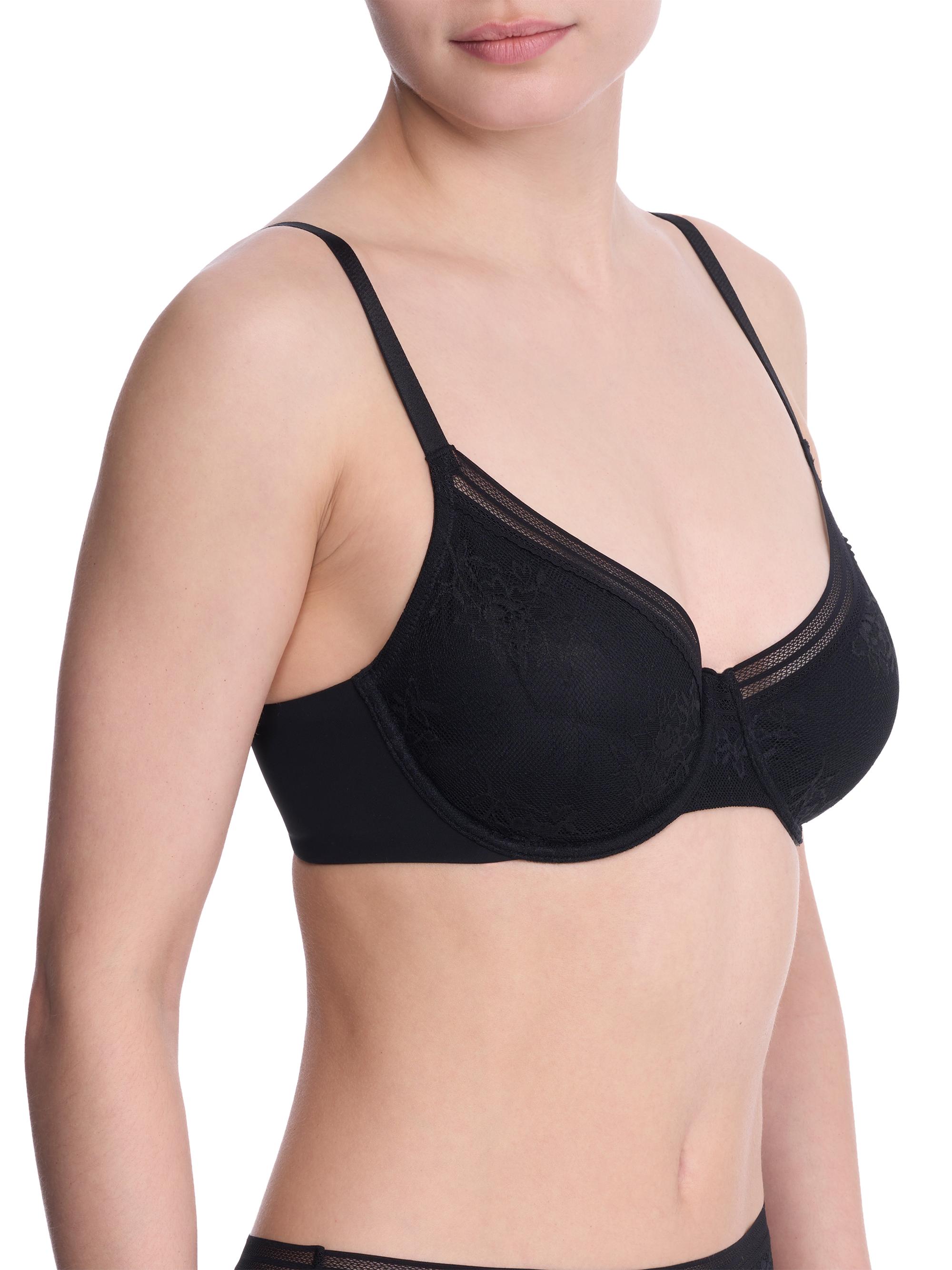 Natori Women's Love Lace Unlined Back Smoothing T-Shirt Bra - Black | Thumbnail 3