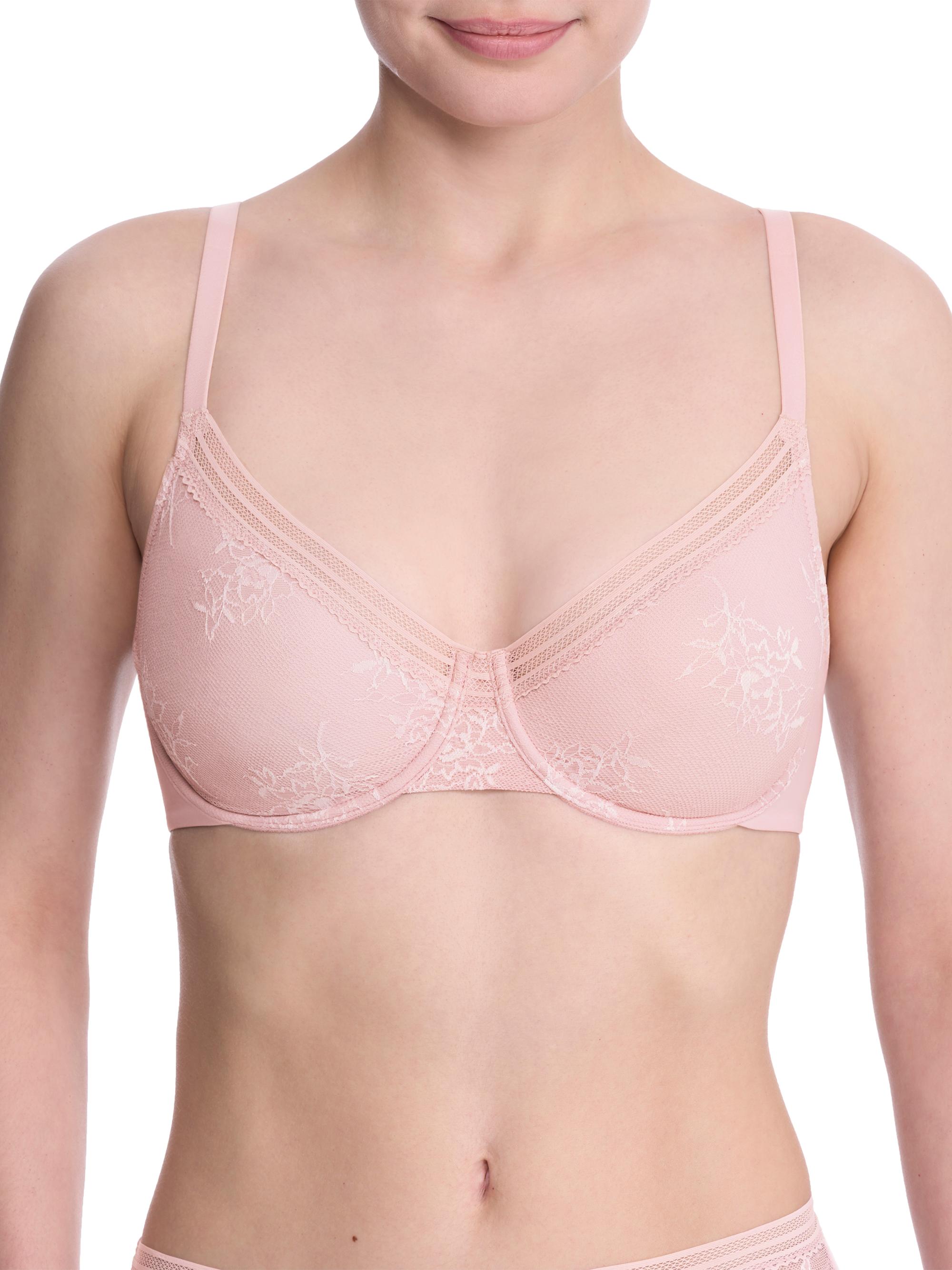 Natori Women's Love Lace Unlined Back Smoothing T-Shirt Bra - Pink Pearl
