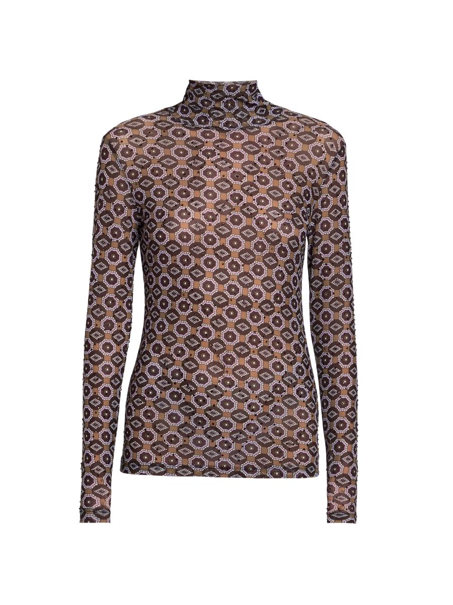 Dries Van Noten Hoyser Printed Turtleneck Top | Saks Fifth Avenue