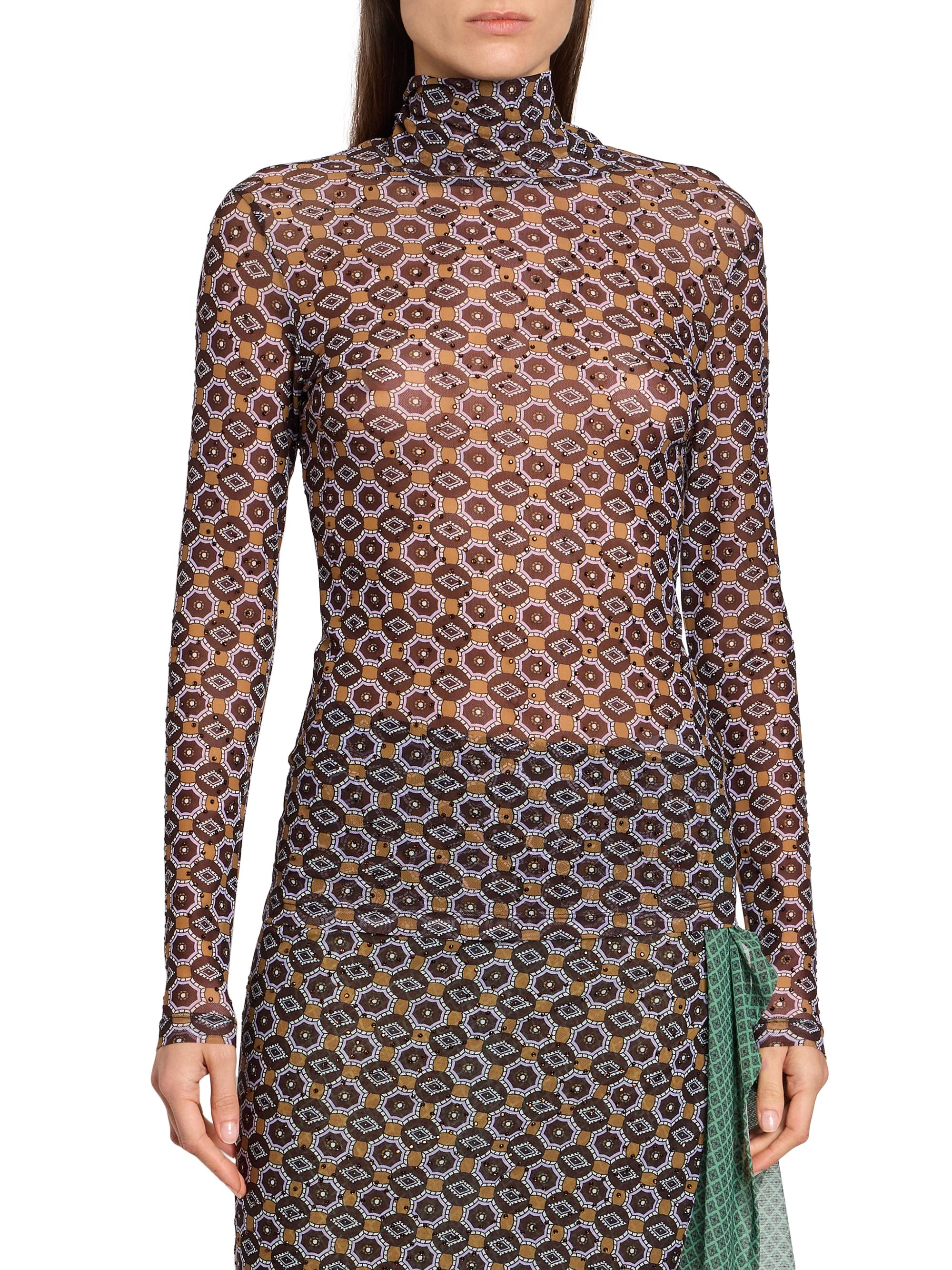 Dries Van Noten Hoyser Printed Turtleneck Top | Saks Fifth Avenue
