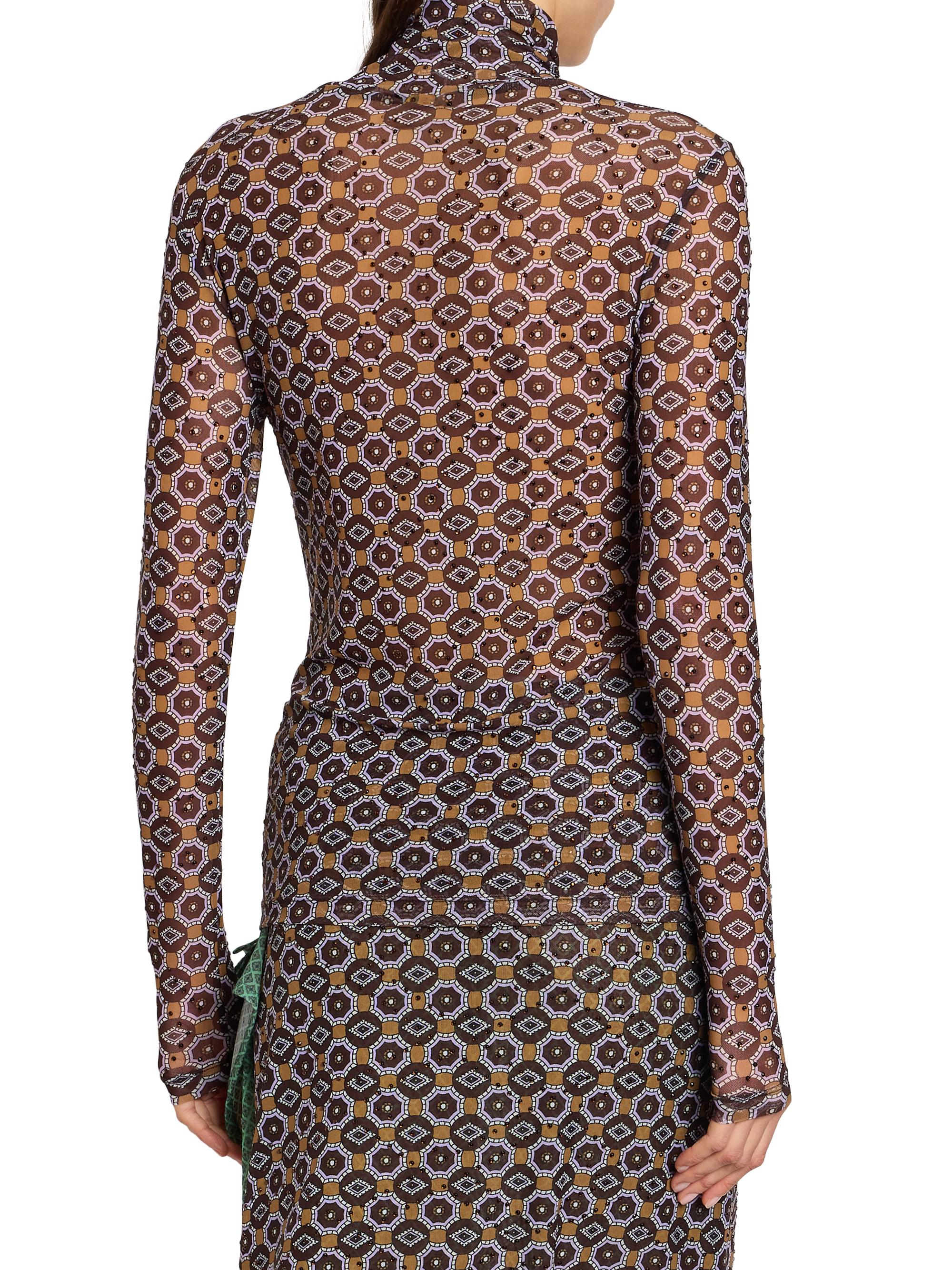 Dries Van Noten Hoyser Printed Turtleneck Top | Saks Fifth Avenue