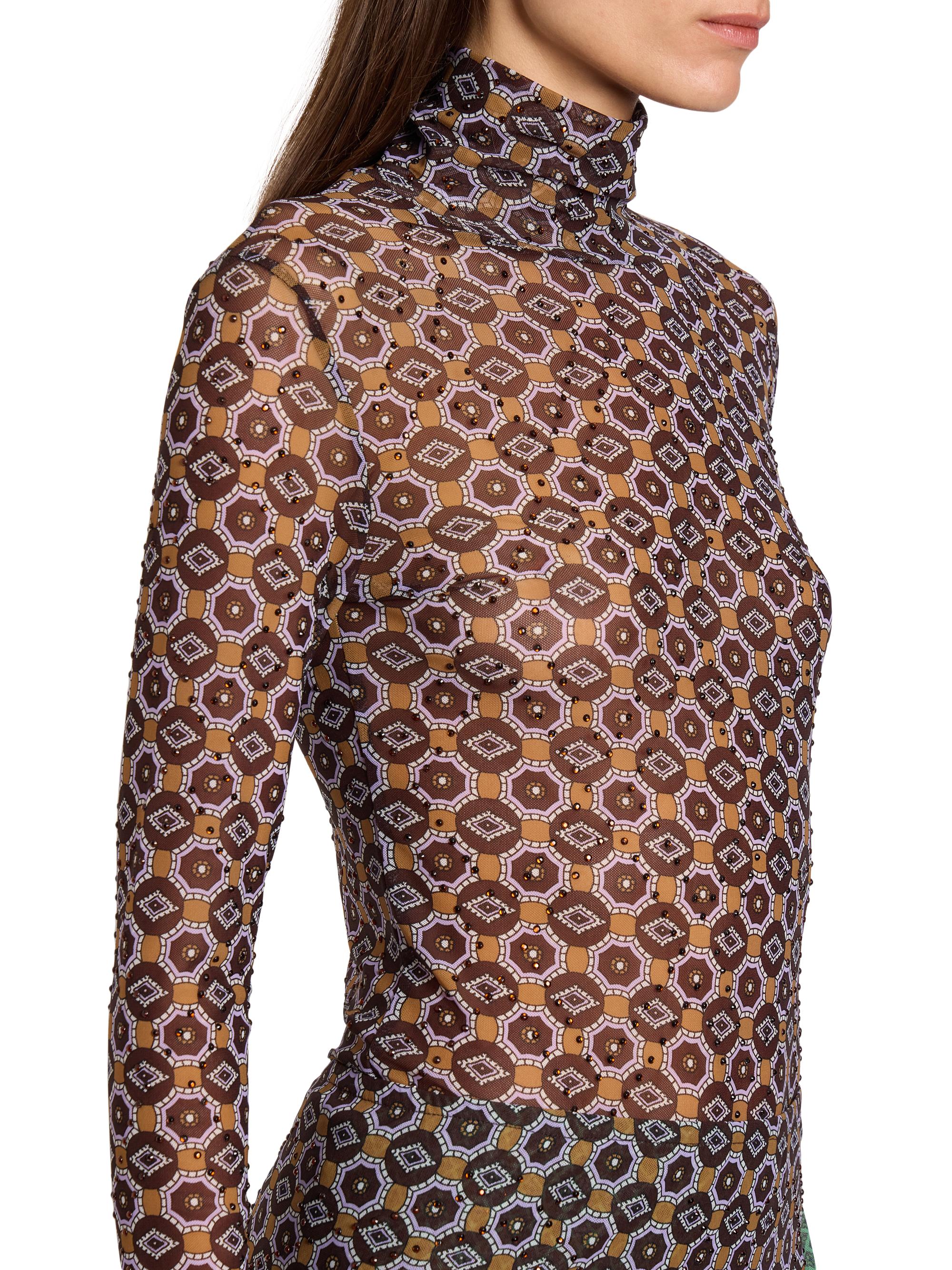 Dries Van Noten Hoyser Printed Turtleneck Top | Saks Fifth Avenue