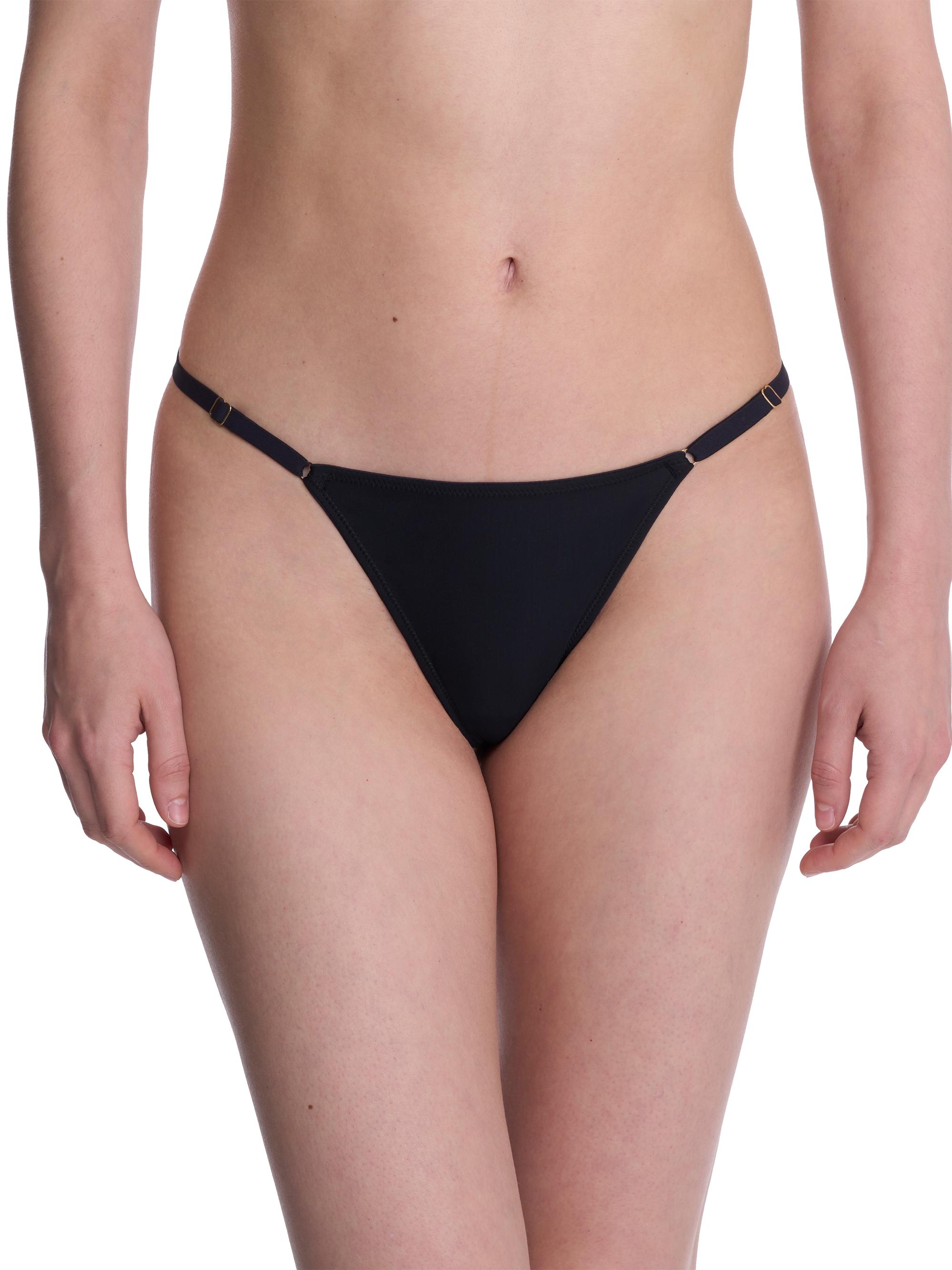 Natori Women's Verge Adjustable String Thong - Black