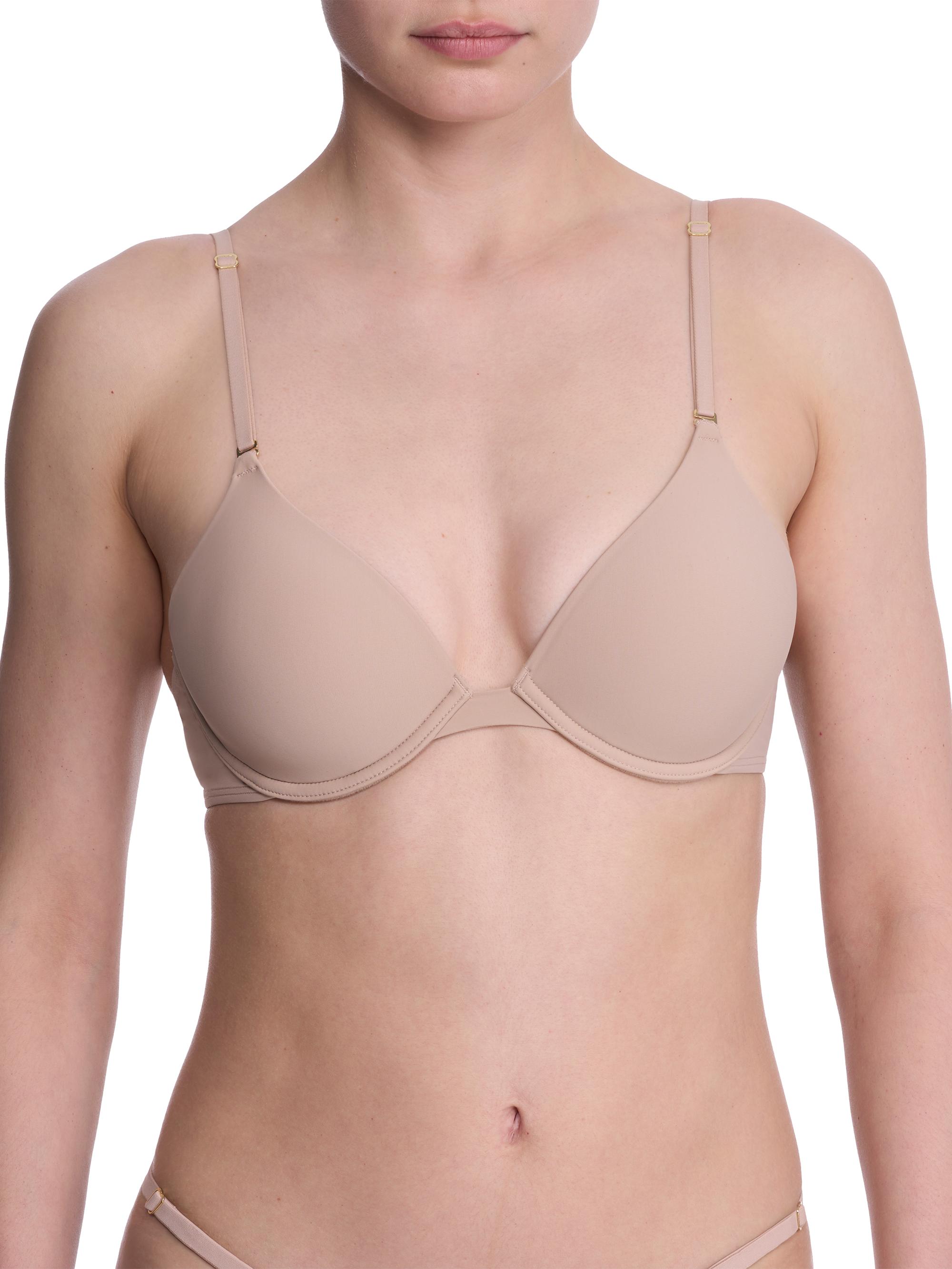 Natori Women's Verge Convertible Plunge T-Shirt Bra - Cafe