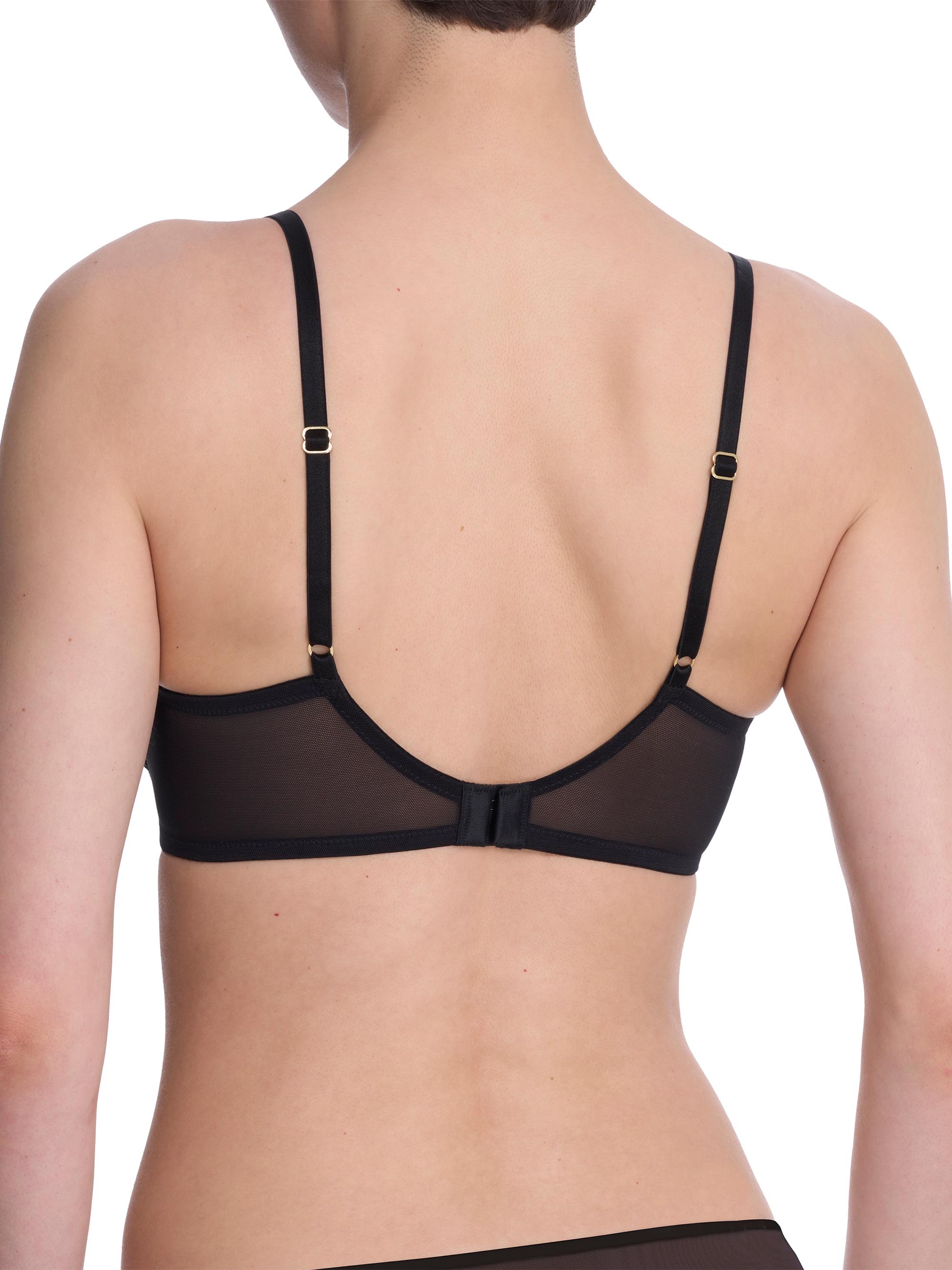 Natori Women's Flora Unlined Lace Balconette Underwire Bra - Black | Thumbnail 4