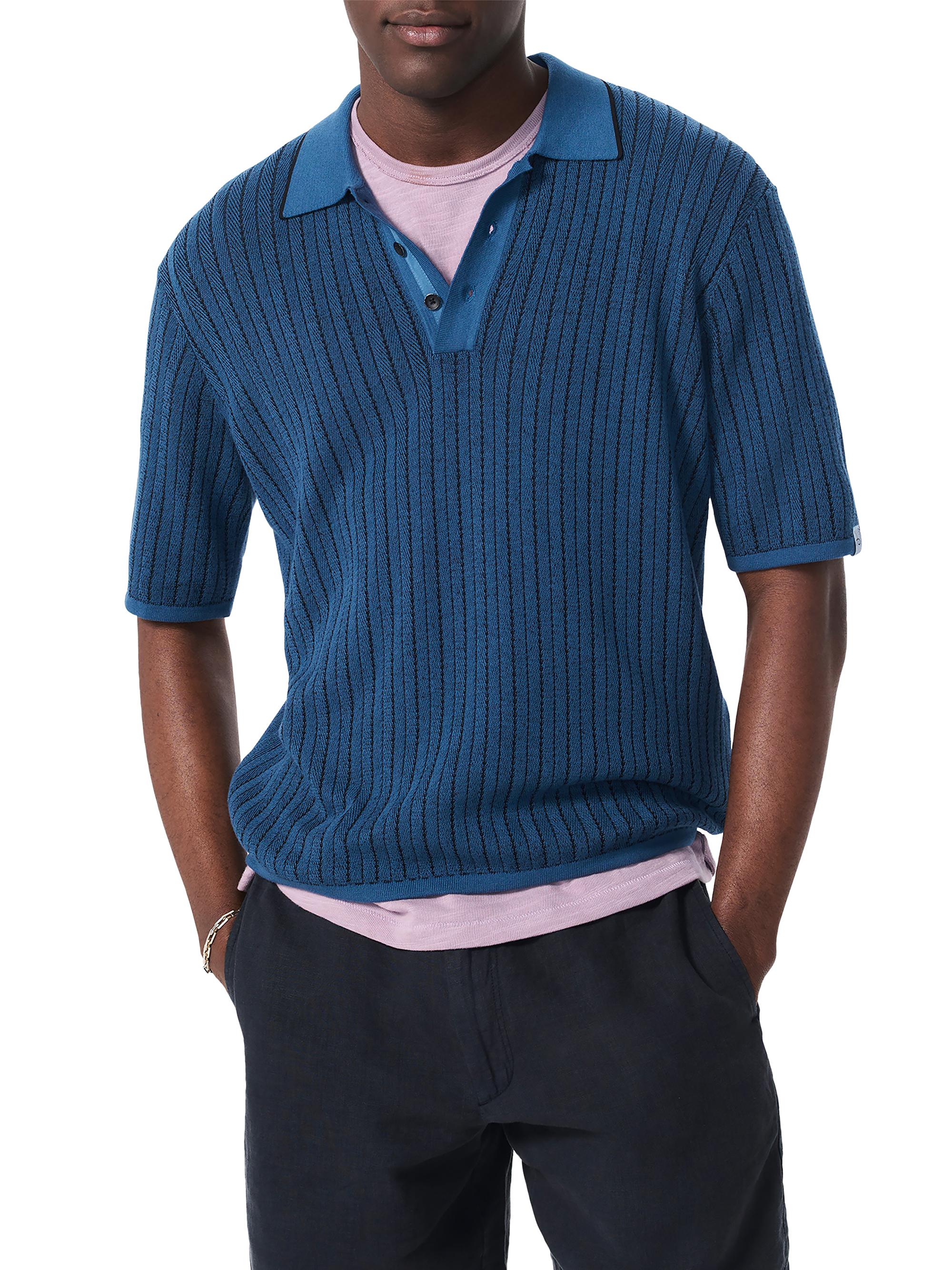 新品未使用　半額以下　ATON ／NATURAL DYED POLO KNIT セール】【ATON/エイトン】FRESCA KNIT HAIF SLEEVE POLO SWEATER