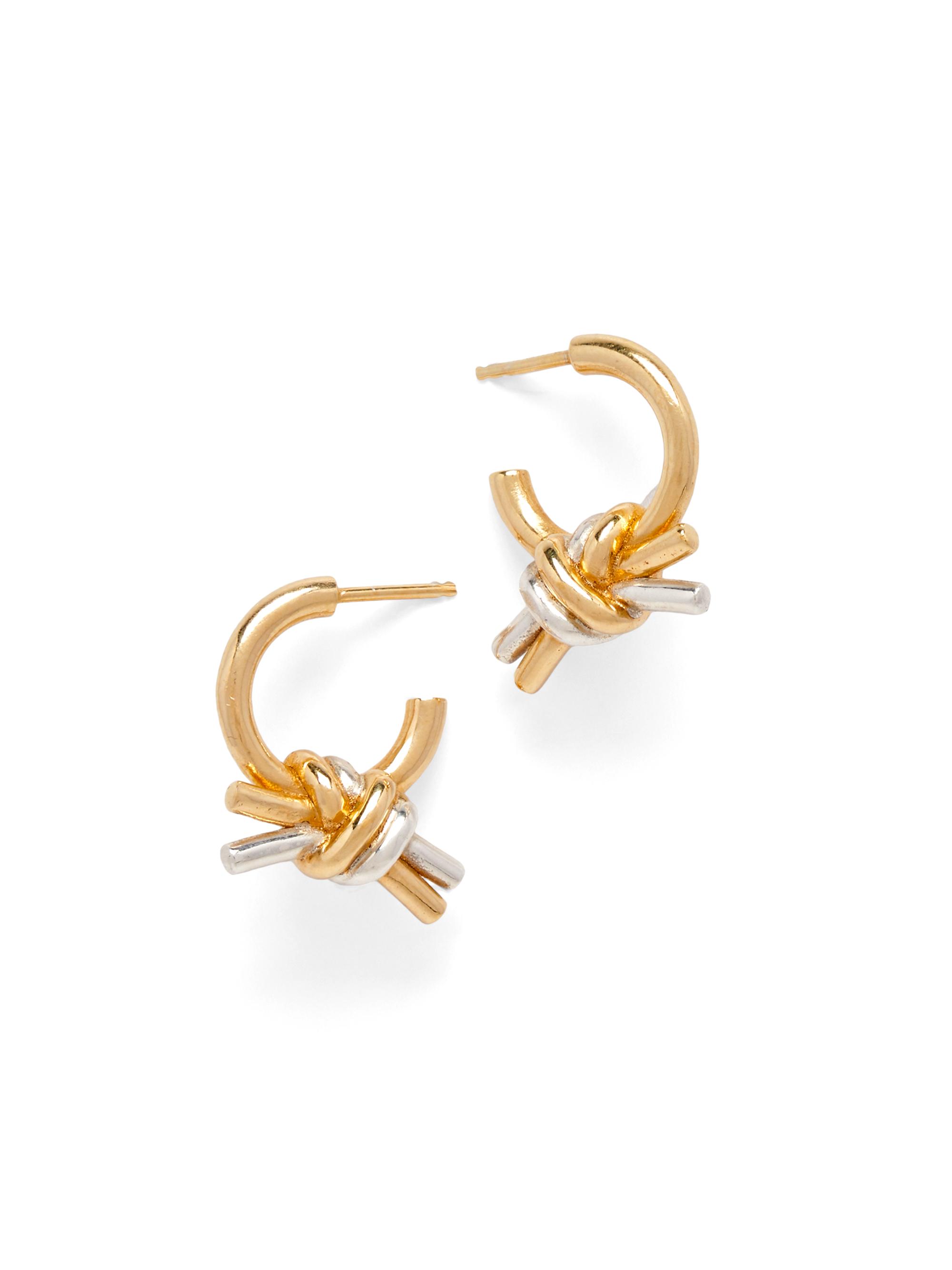 Bottega Veneta Women's Gold-Plated Silver Mini Earrings - Silver Yellow Gold